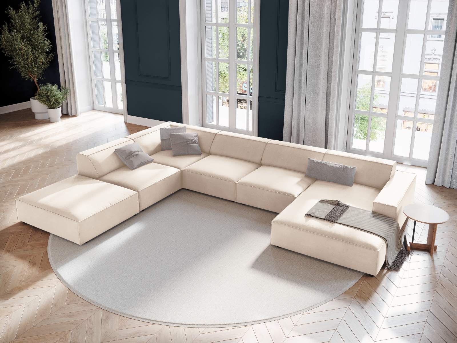 Modulares Ecksofa Lomcalu 123 (Bluvel 22)