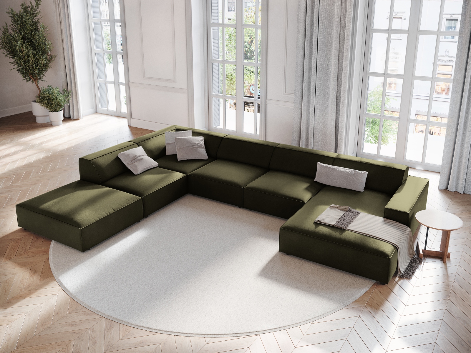 Modulares Ecksofa Lomcalu 123 (Bluvel 77)