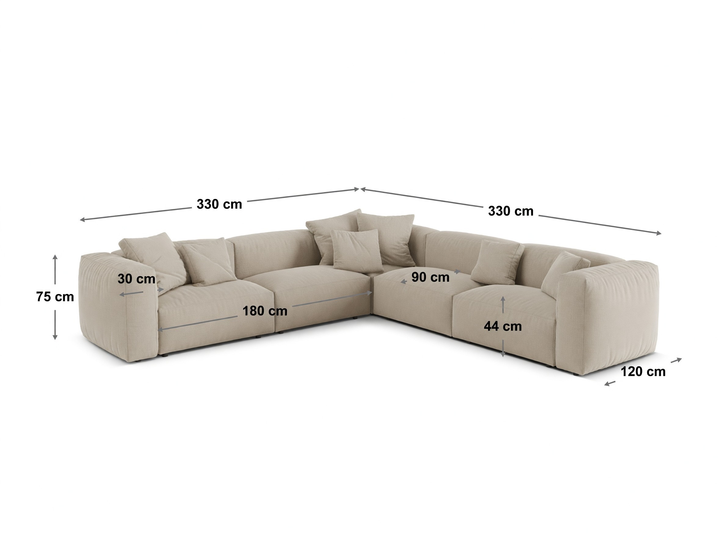 Modulares Ecksofa Sorcoro 131 (Vogue 1)