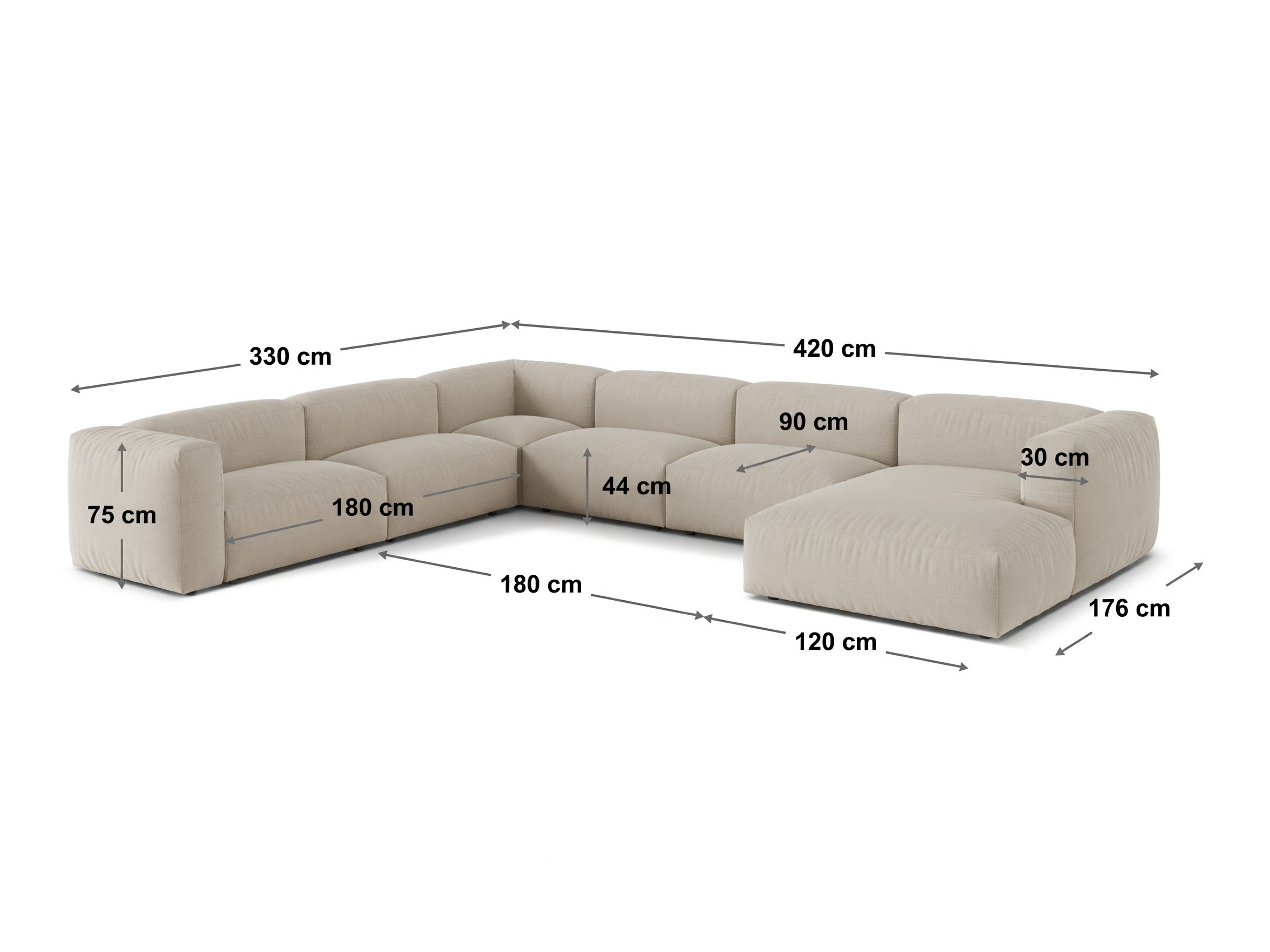 Modulares Ecksofa Sorcoro 133 (Vogue 1)