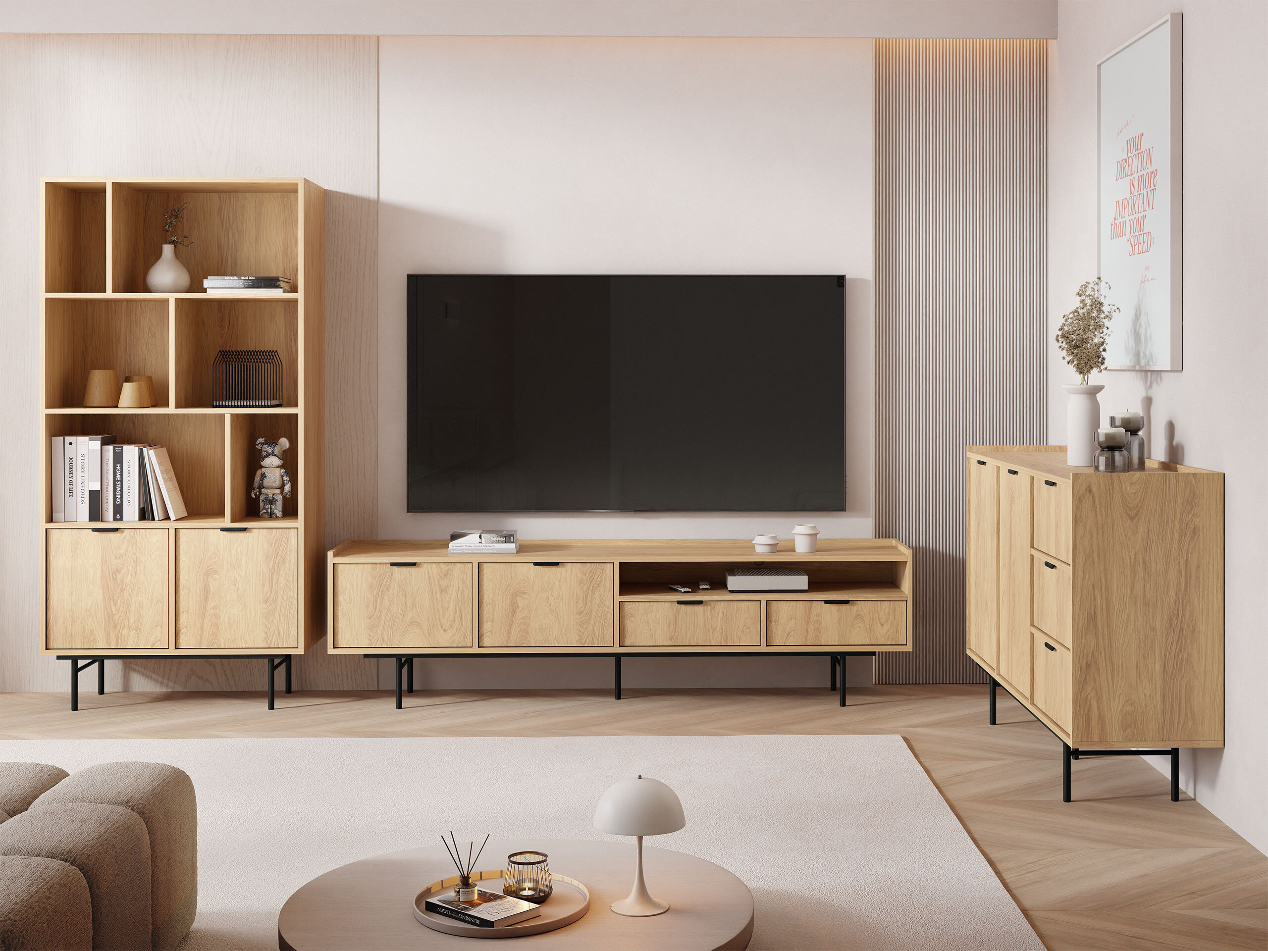 TV-Möbel Studos II (Eichenholzoptik)
