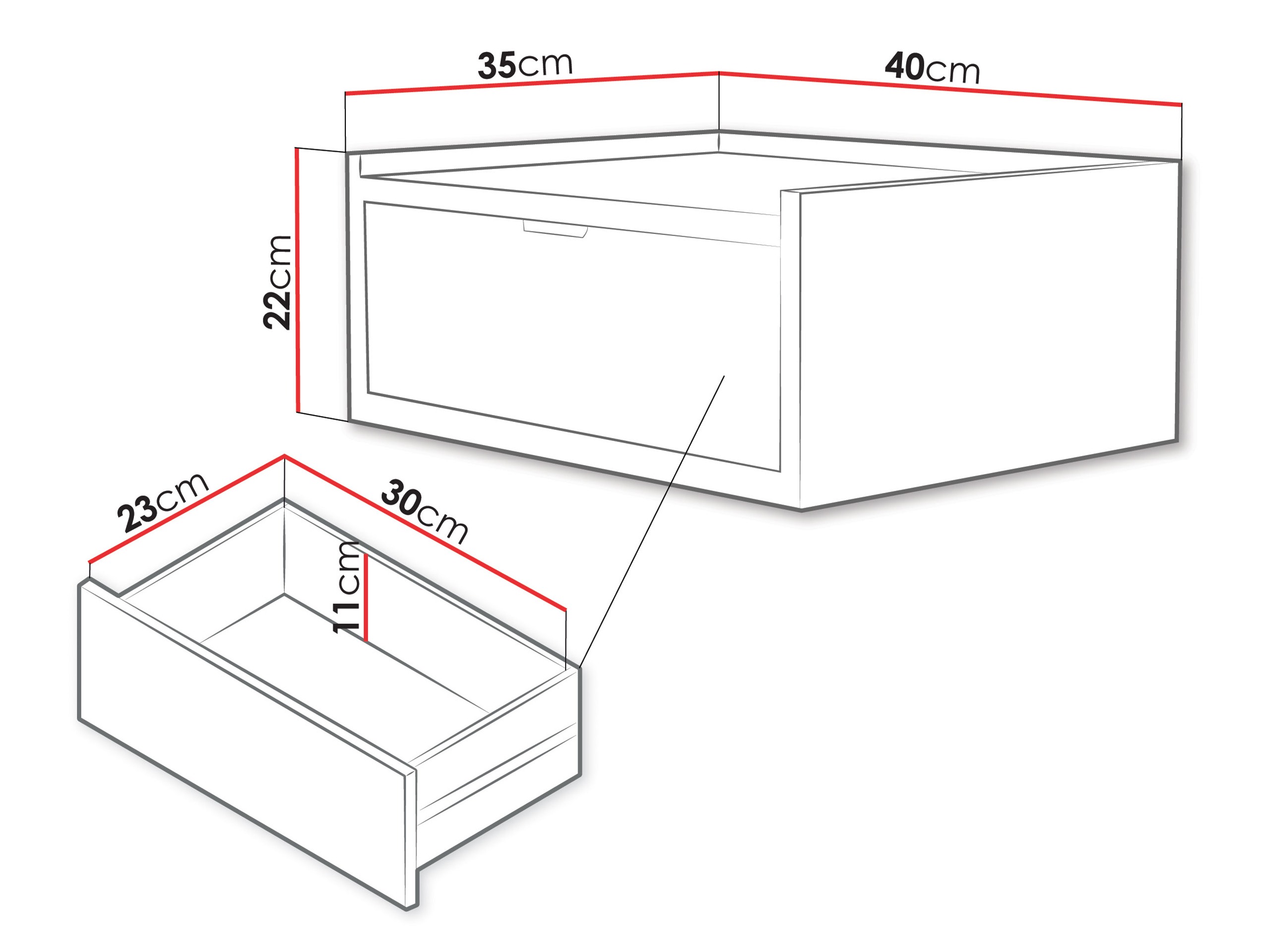 Nachttisch Studos I (Walnussholzoptik)