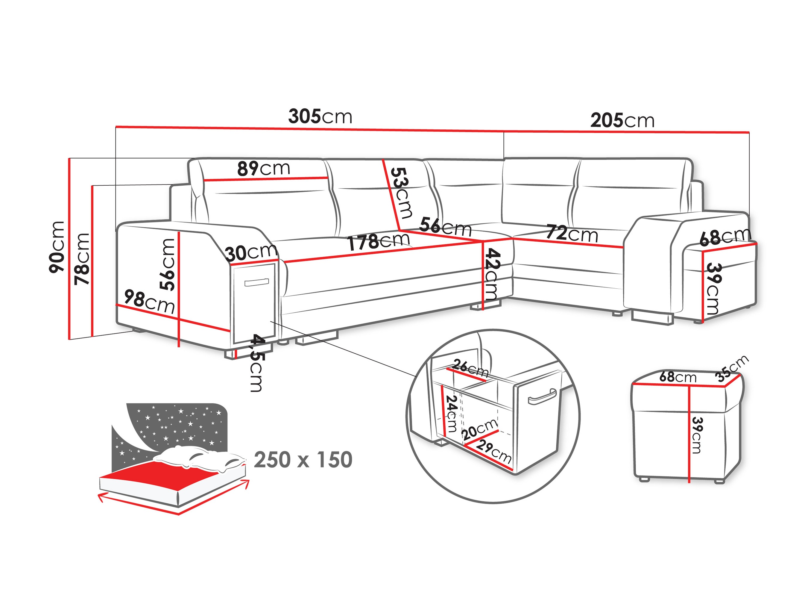 Ecksofa Kingsport 116 (Nazar 225.01)