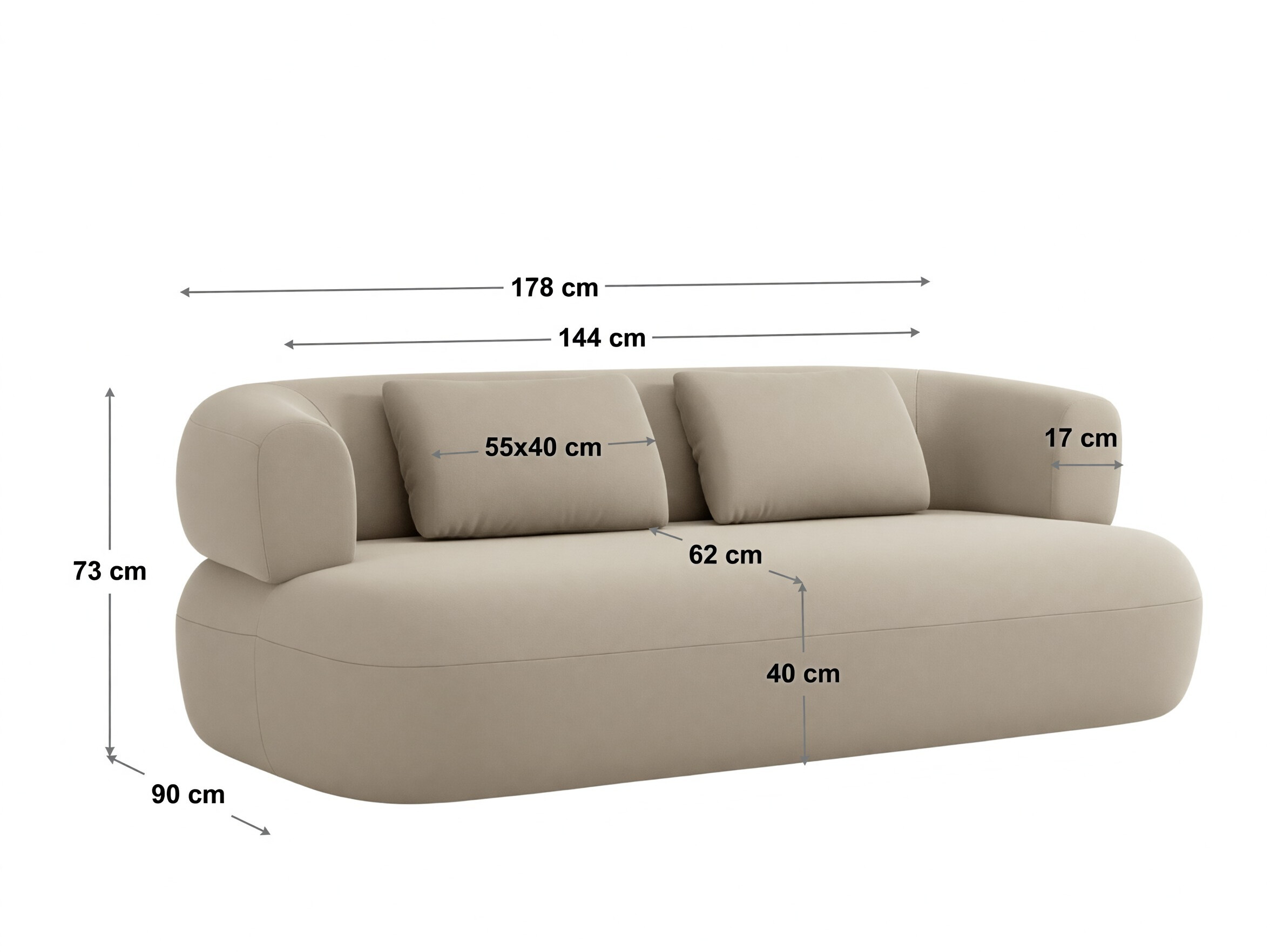 Sofa Beckley 143 (Perfect Harmony 02)