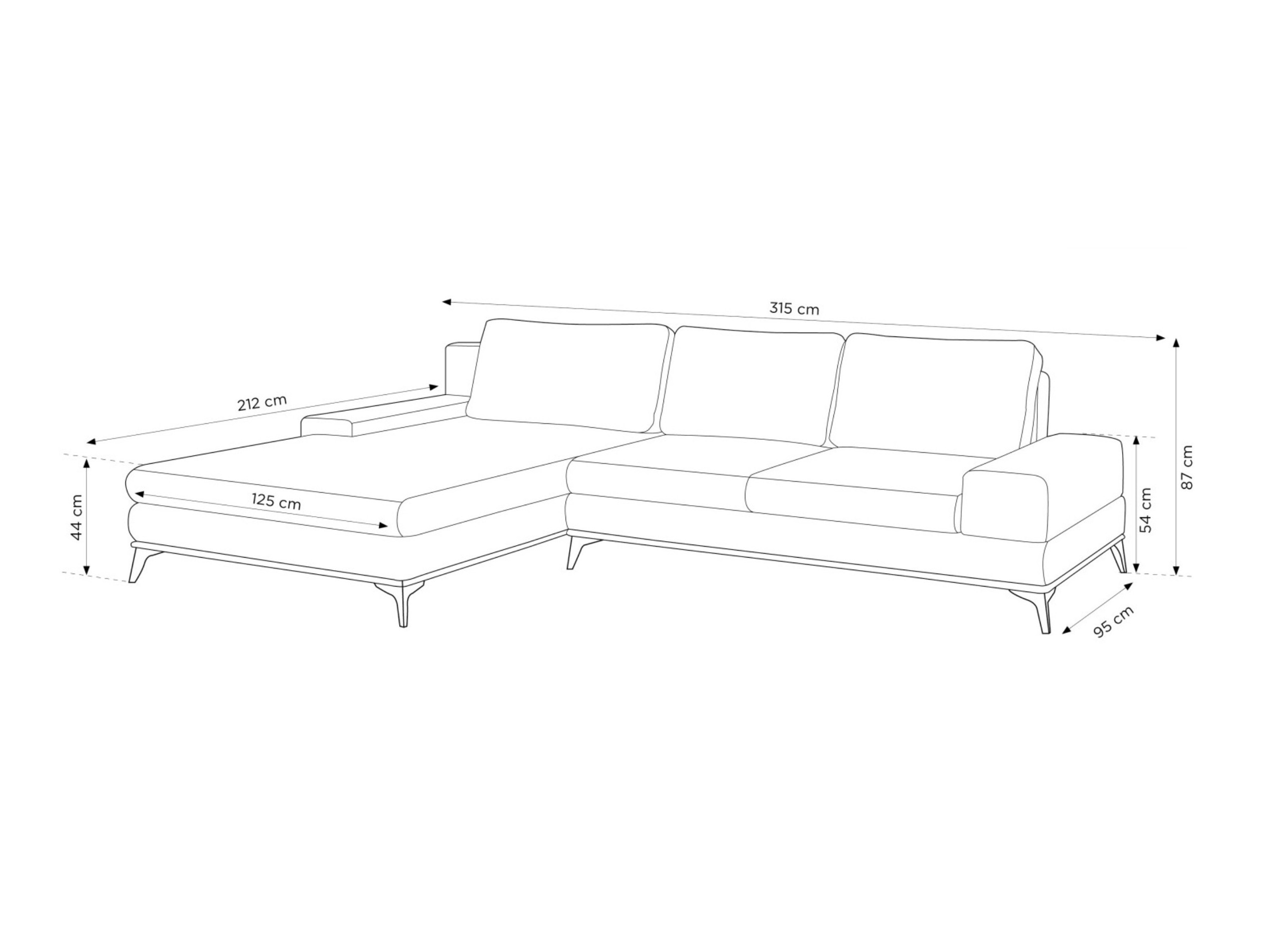 Ecksofa Beckley 362 (Monolith 97)