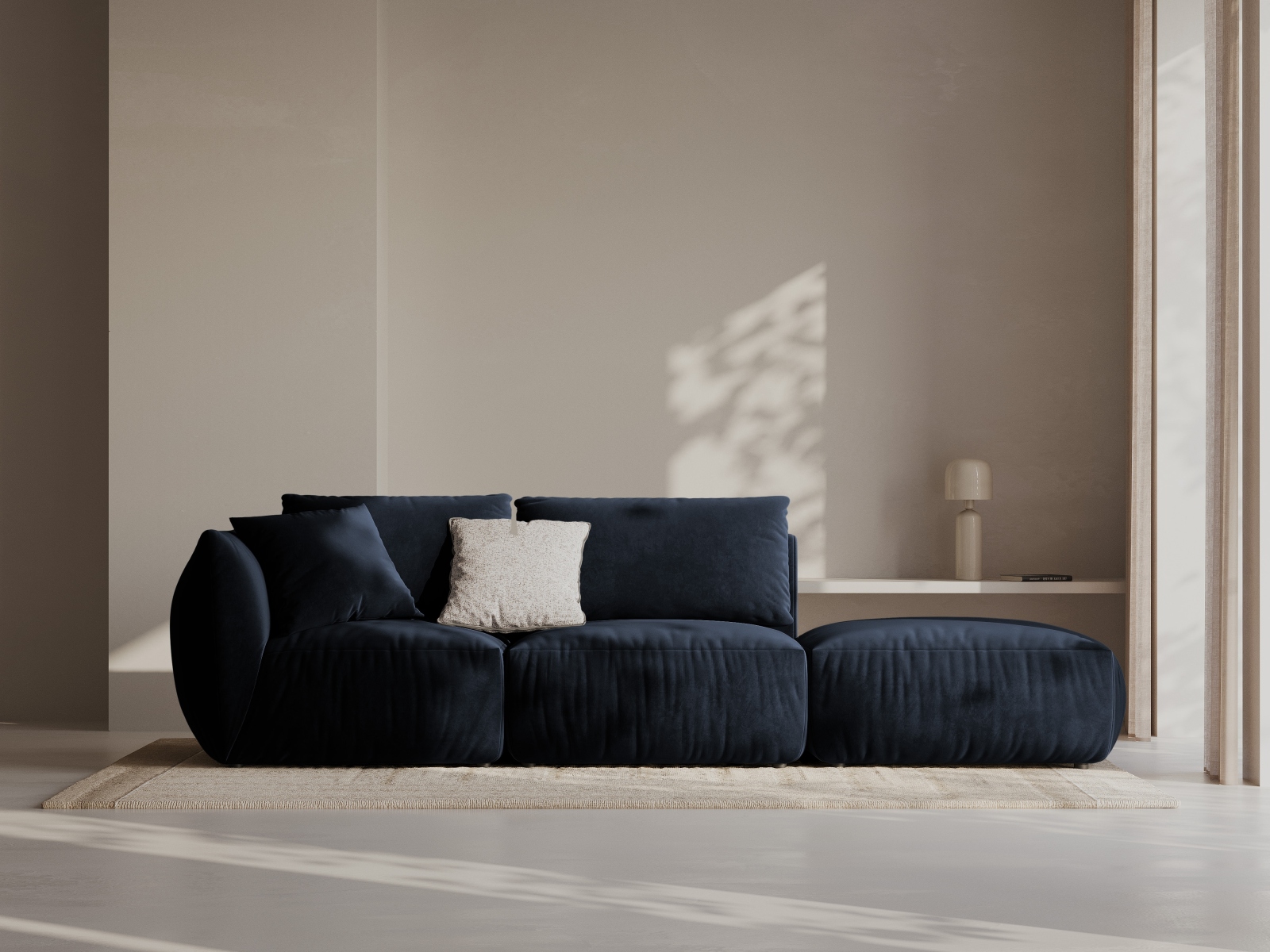 Modulares Sofa Ruvmone 105 (Casino Deep Blue)