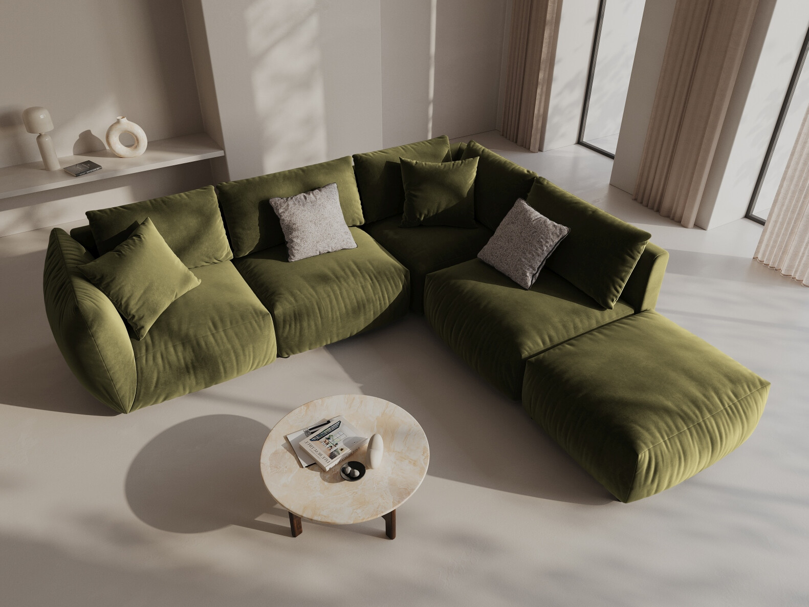 Modulares Ecksofa Ruvmone 108 (Casino Forest)