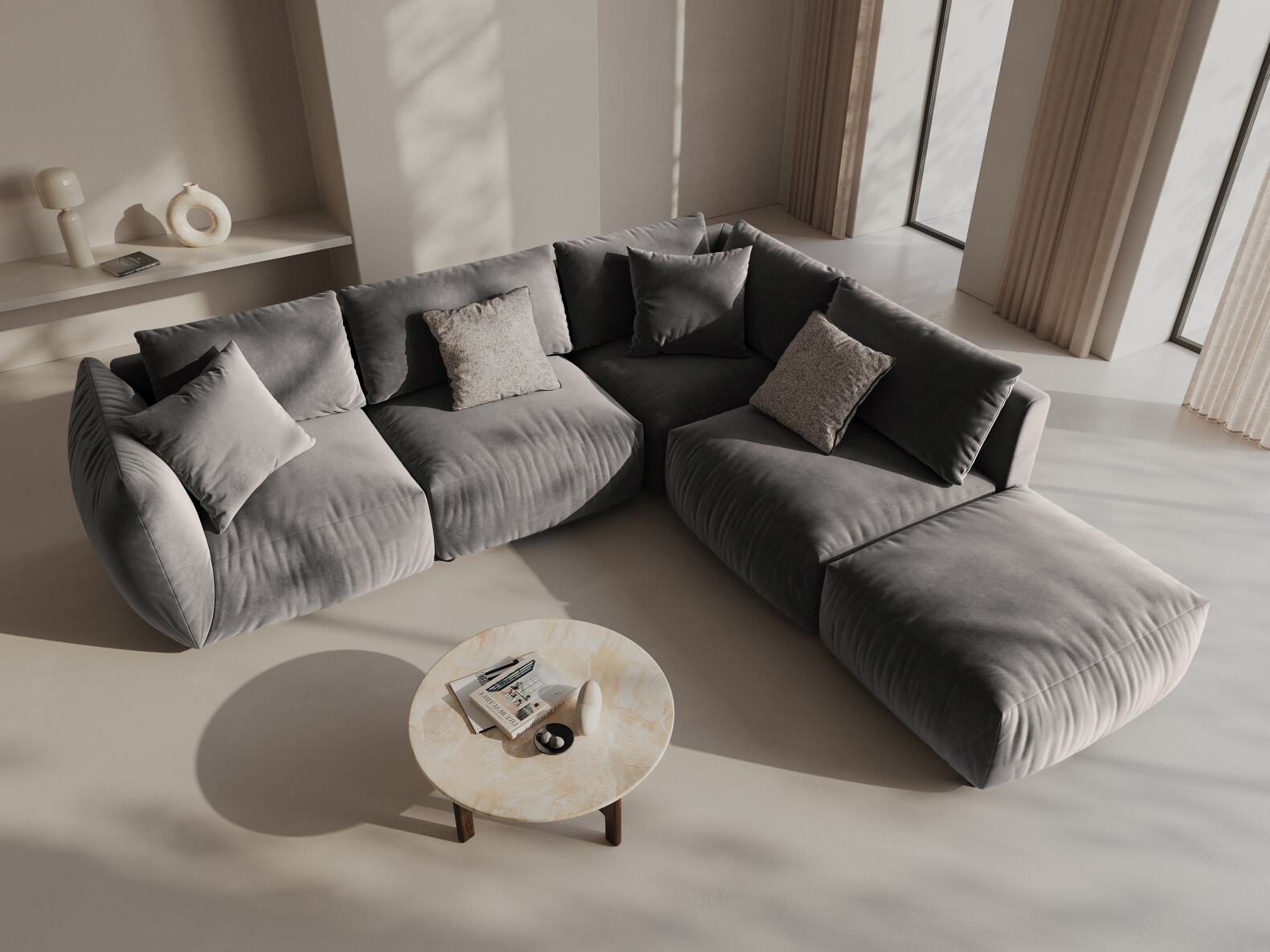 Modulares Ecksofa Ruvmone 108 (Casino Stone)
