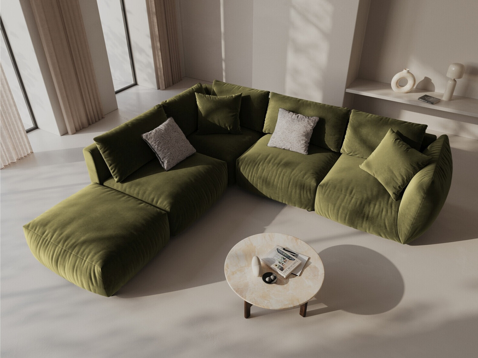 Modulares Ecksofa Ruvmone 108 (Casino Forest)