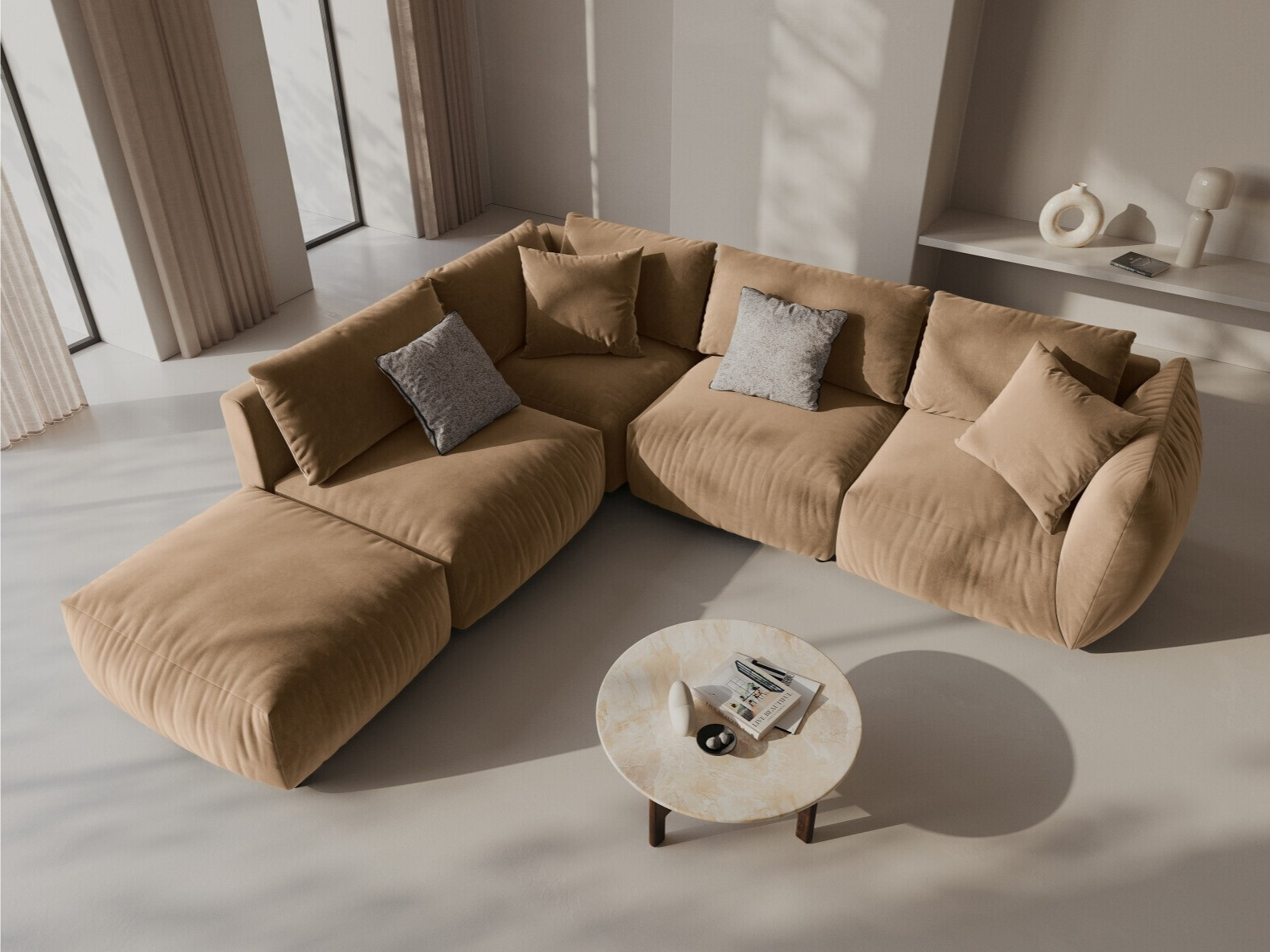 Modulares Ecksofa Ruvmone 108 (Casino Lion)