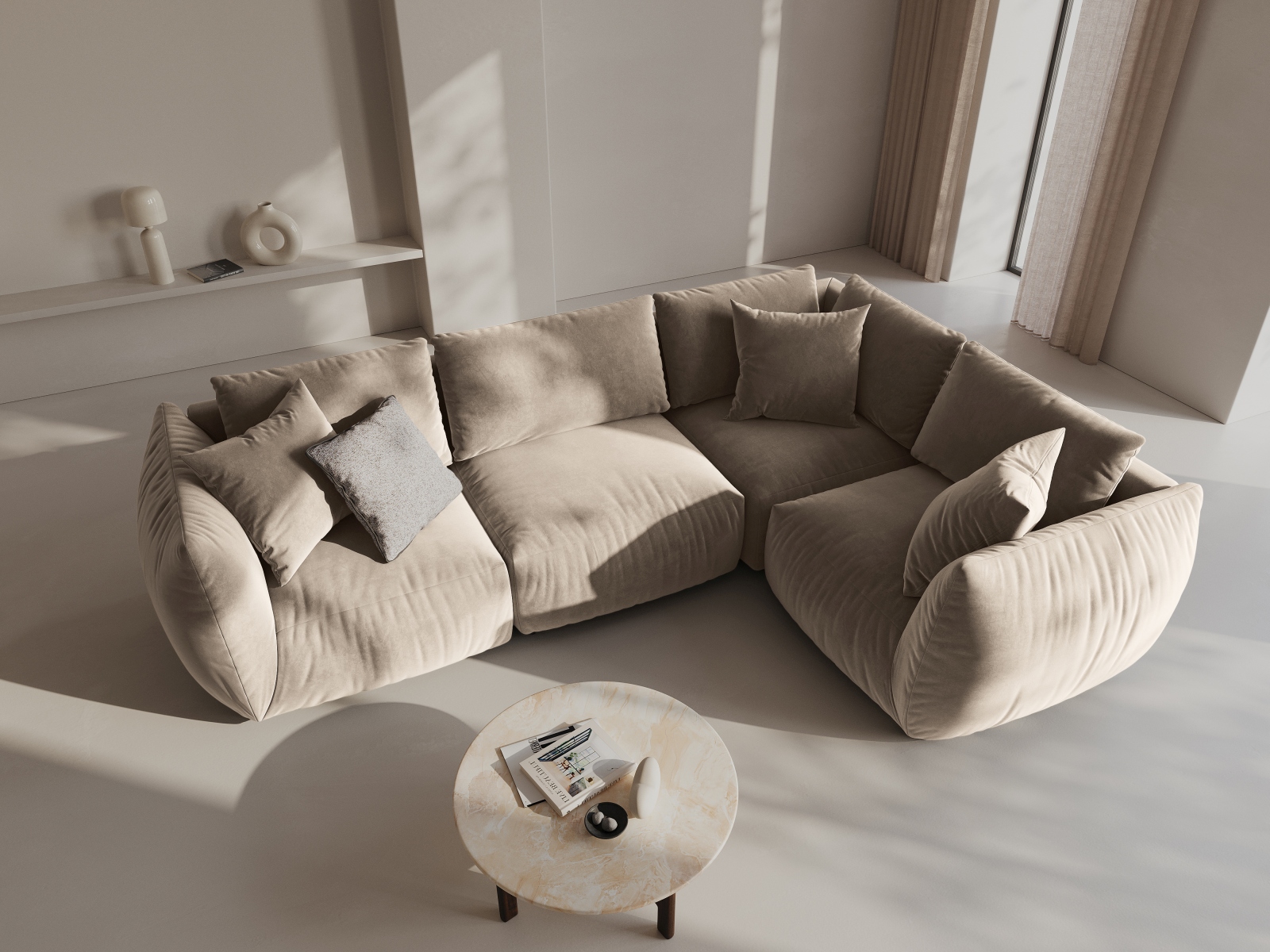 Modulares Ecksofa Ruvmone 109 (Casino Pearl)