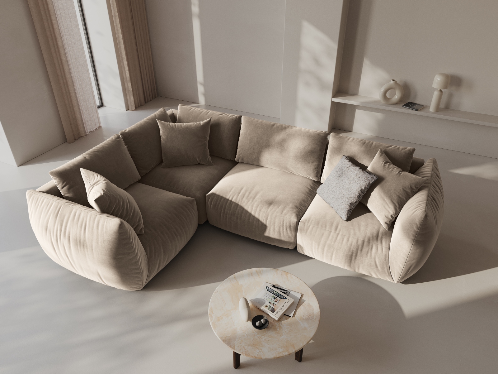 Modulares Ecksofa Ruvmone 109 (Casino Pearl)