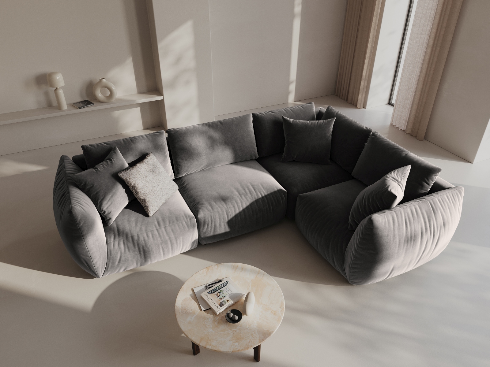 Modulares Ecksofa Ruvmone 109 (Casino Stone)