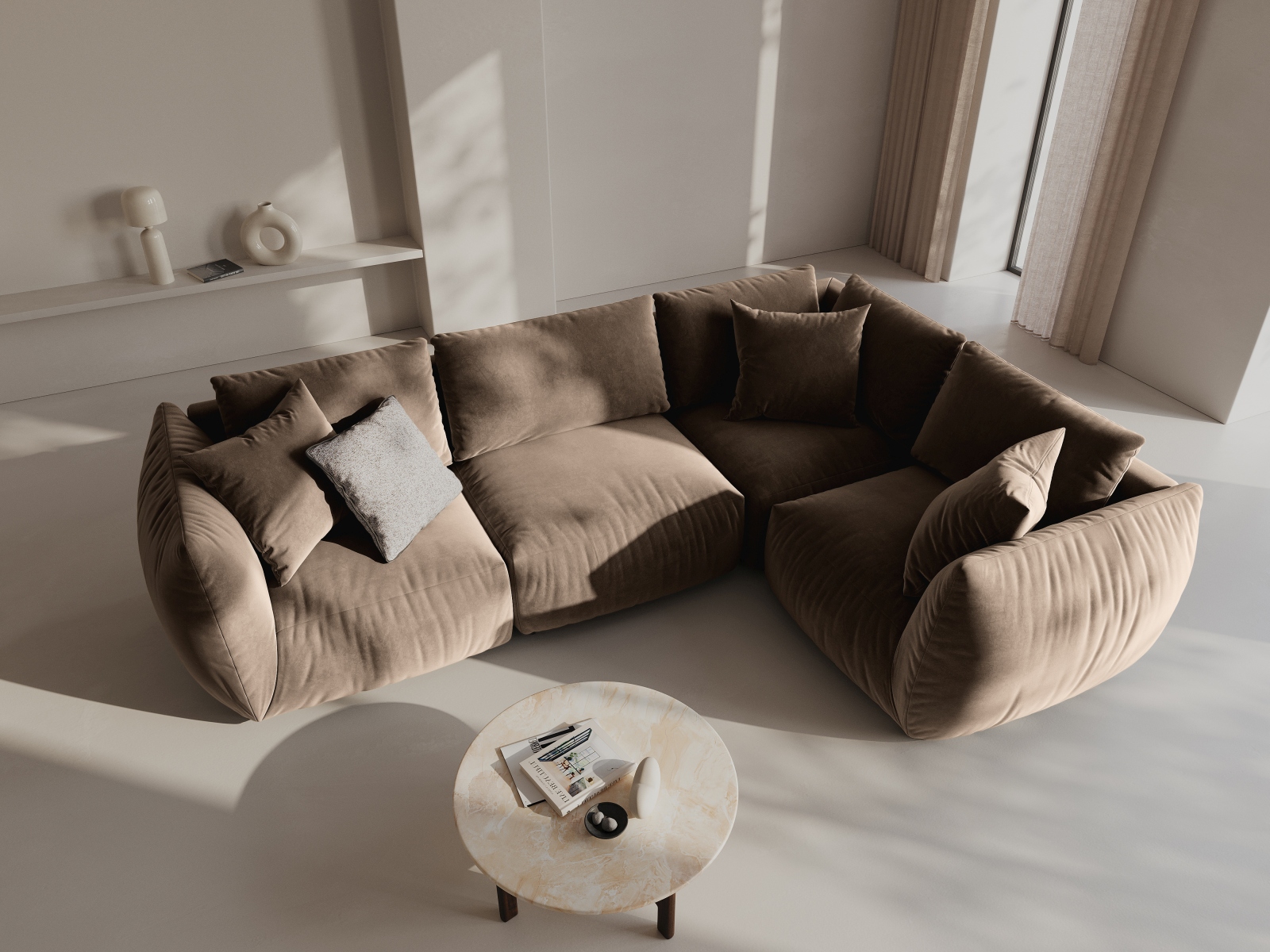 Modulares Ecksofa Ruvmone 109 (Casino Taupe)