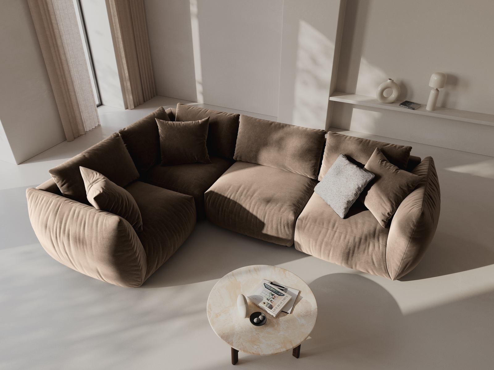Modulares Ecksofa Ruvmone 109 (Casino Taupe)