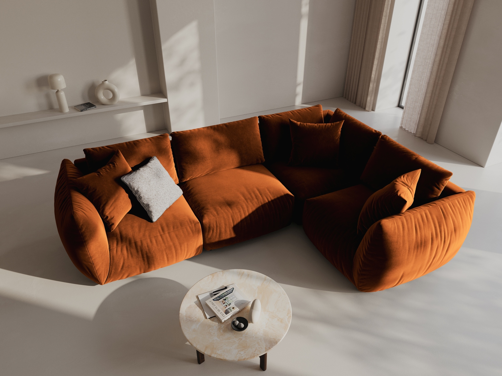 Modulares Ecksofa Ruvmone 109 (Casino Terracota)