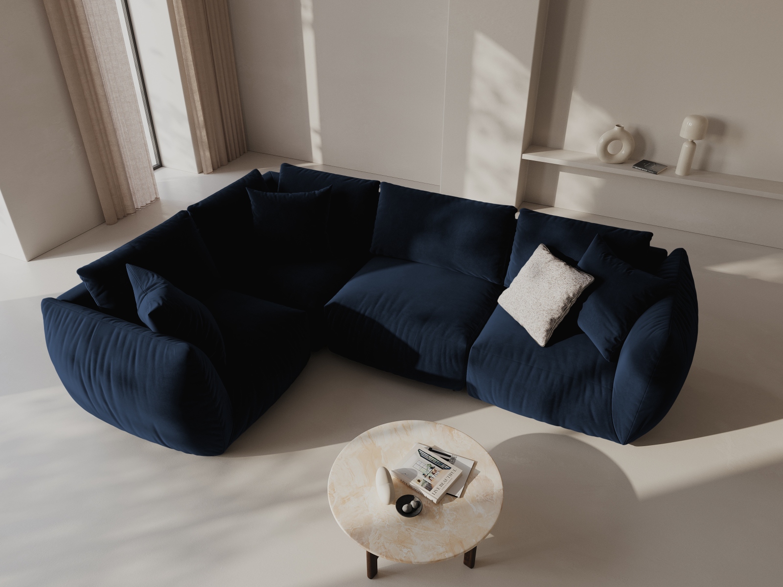 Modulares Ecksofa Ruvmone 109 (Casino Deep Blue)