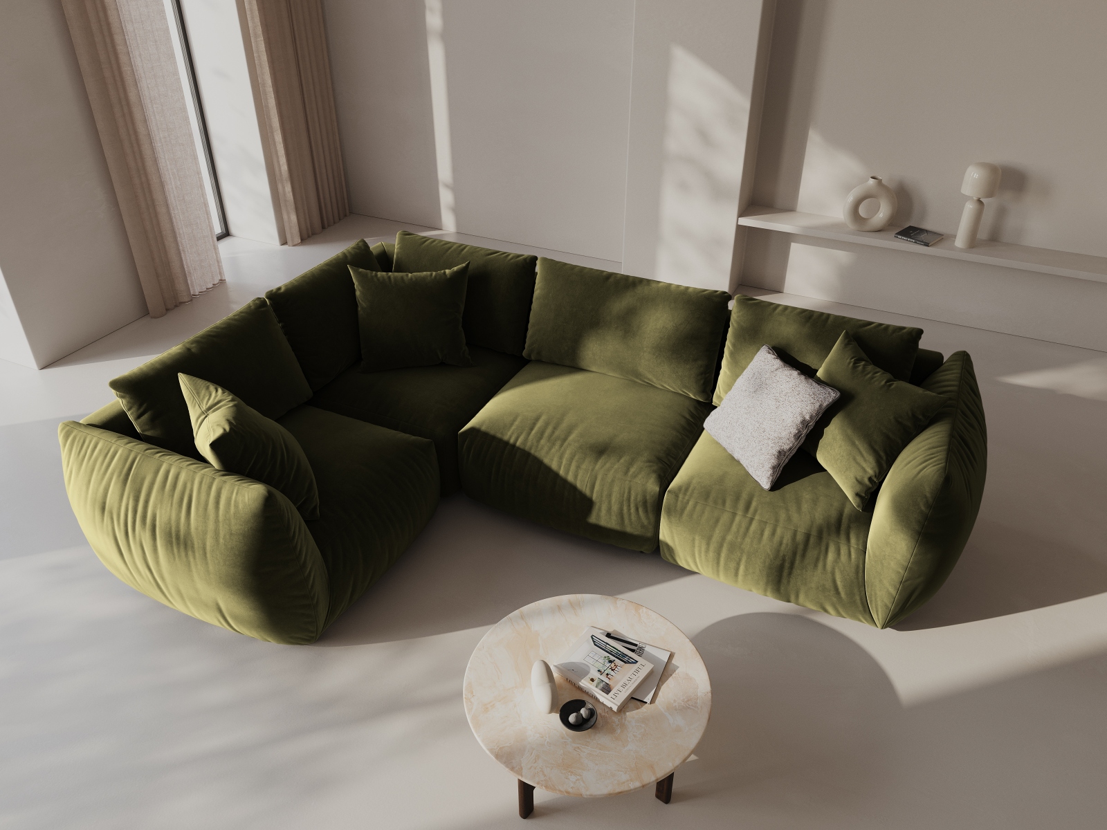 Modulares Ecksofa Ruvmone 109 (Casino Forest)