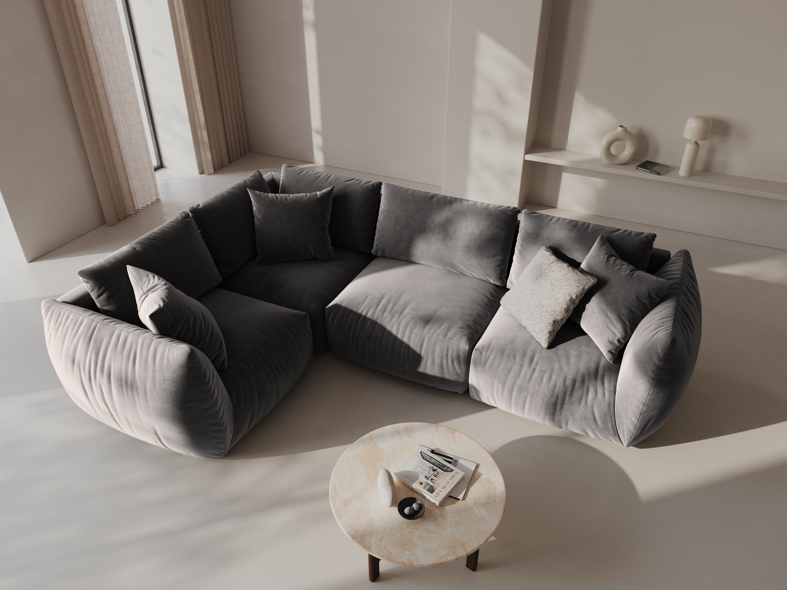 Modulares Ecksofa Ruvmone 109 (Casino Stone)
