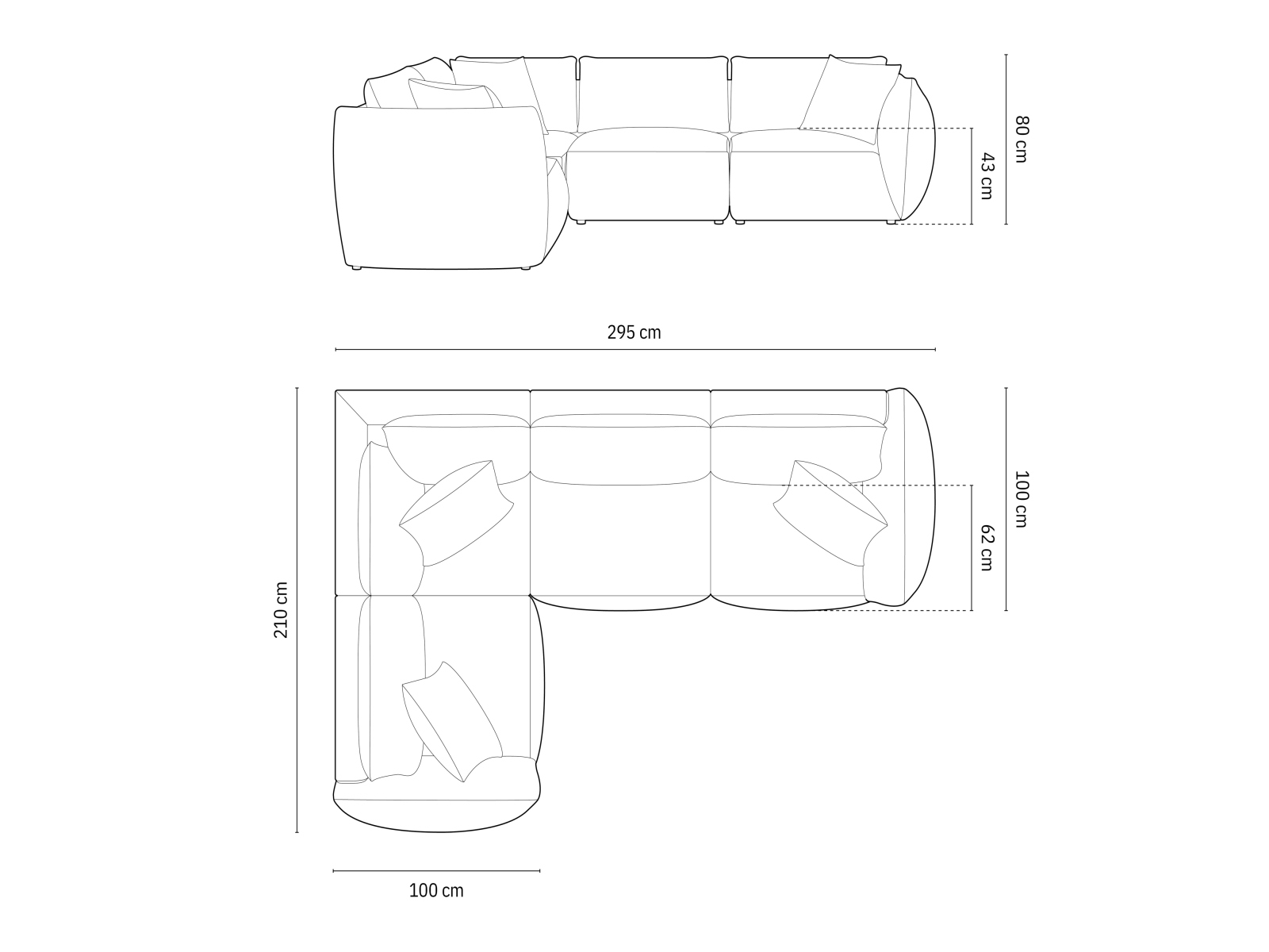 Modulares Ecksofa Ruvmone 109 (Casino Stone)