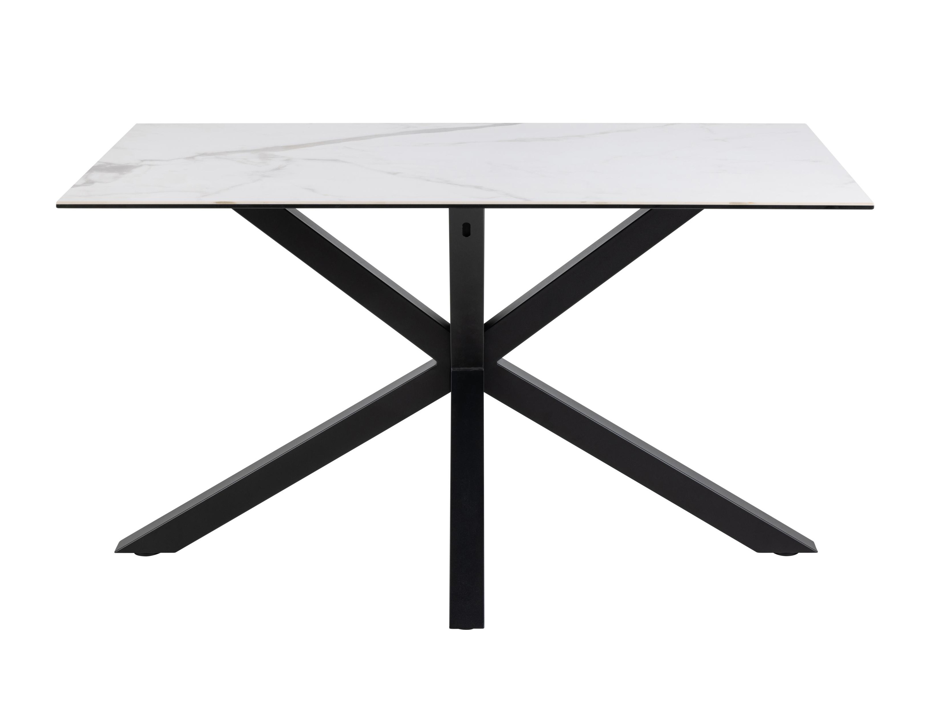 Tisch Norsica 918 (Weißer Marmor + Schwarz)