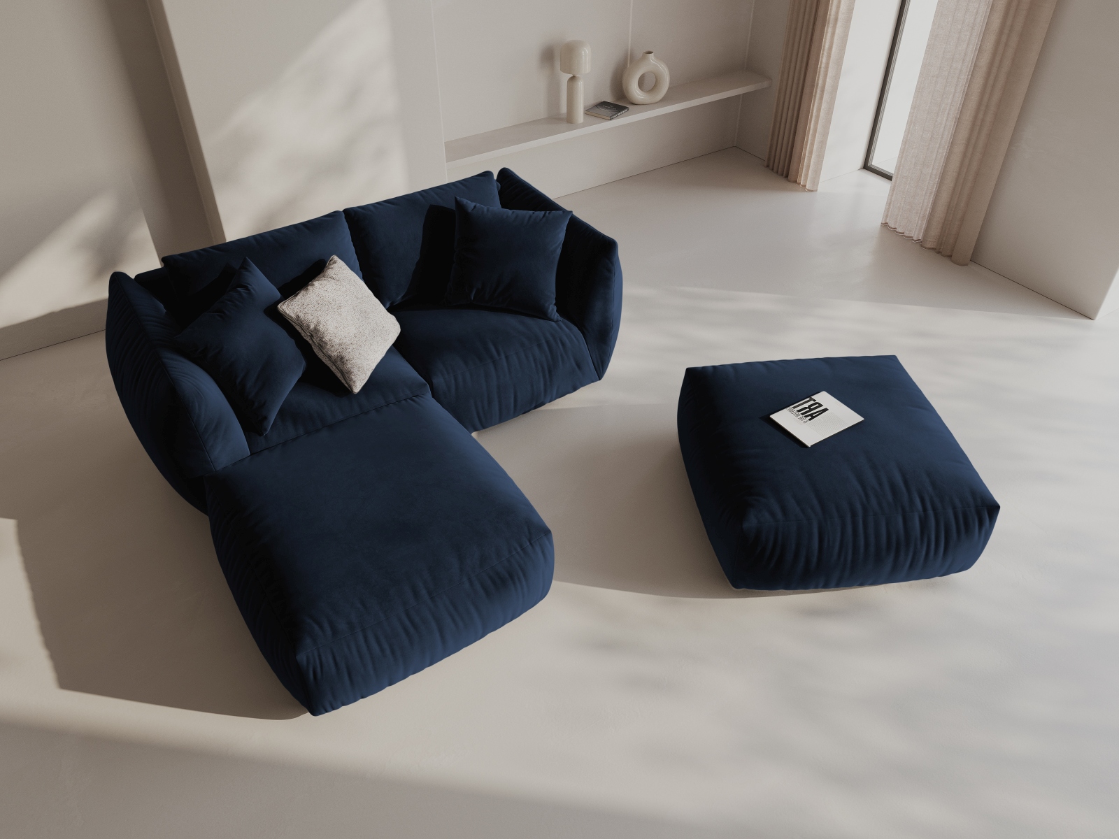 Modulares Ecksofa Ruvmone 110 (Casino Deep Blue)