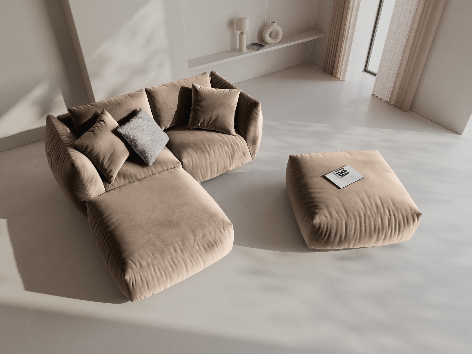 Modulares Ecksofa Ruvmone 110 (Casino Taupe)