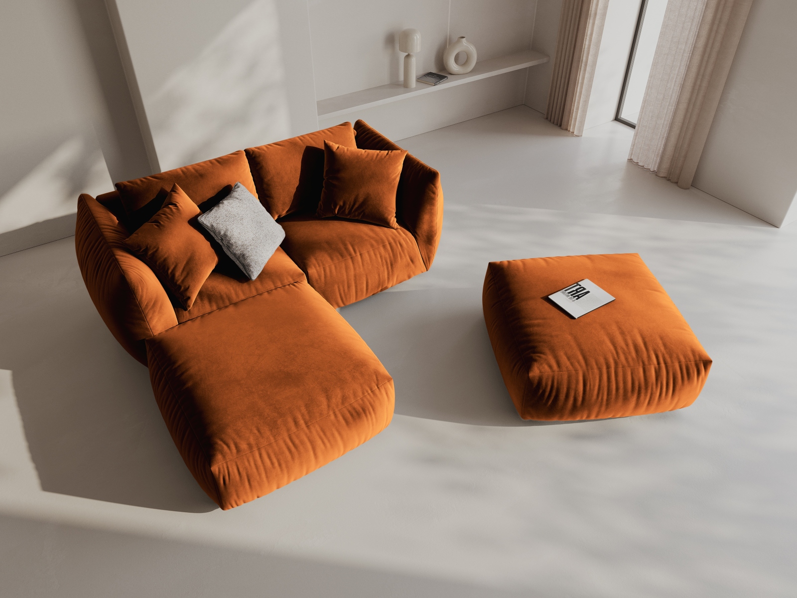 Modulares Ecksofa Ruvmone 110 (Casino Terracota)
