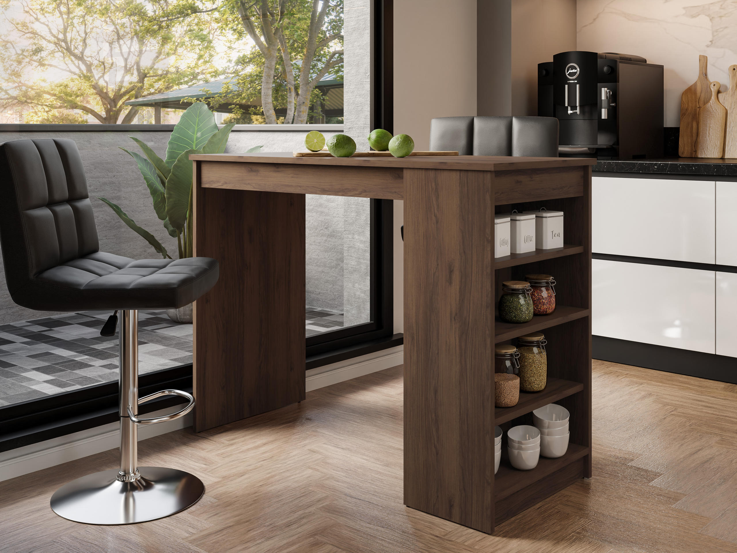 Bartisch Comfivo Cedrus (Walnussholzoptik)