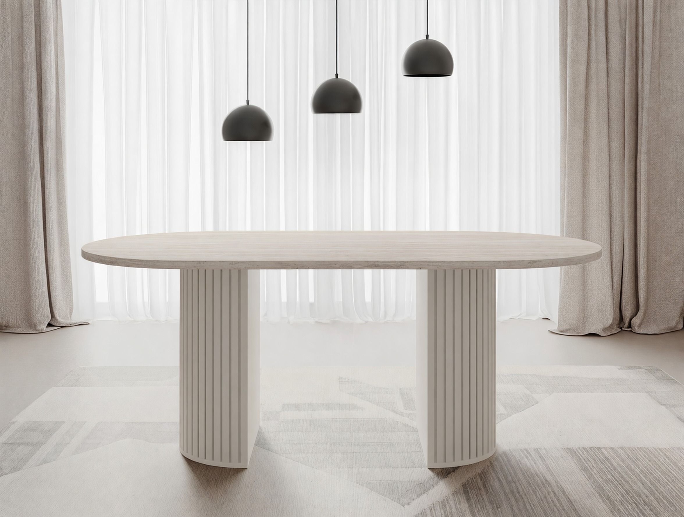 Tisch Comfivo Ulma (Heller Travertin + Beige)