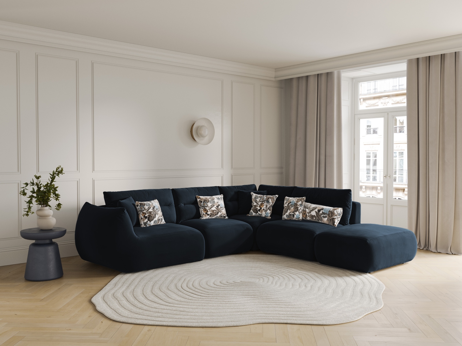 Ecksofa Felmeli 102 (Magic Velvet 2204)