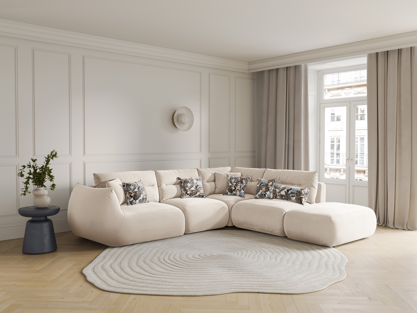 Ecksofa Felmeli 102 (Magic Velvet 2256)