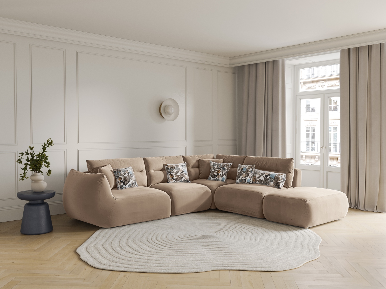 Ecksofa Felmeli 102 (Magic Velvet 2282)