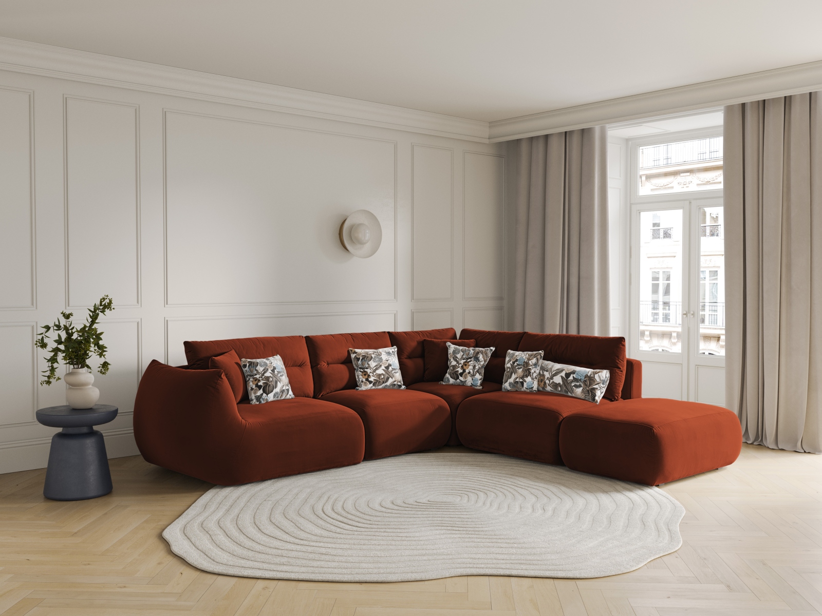 Ecksofa Felmeli 102 (Magic Velvet 2285)