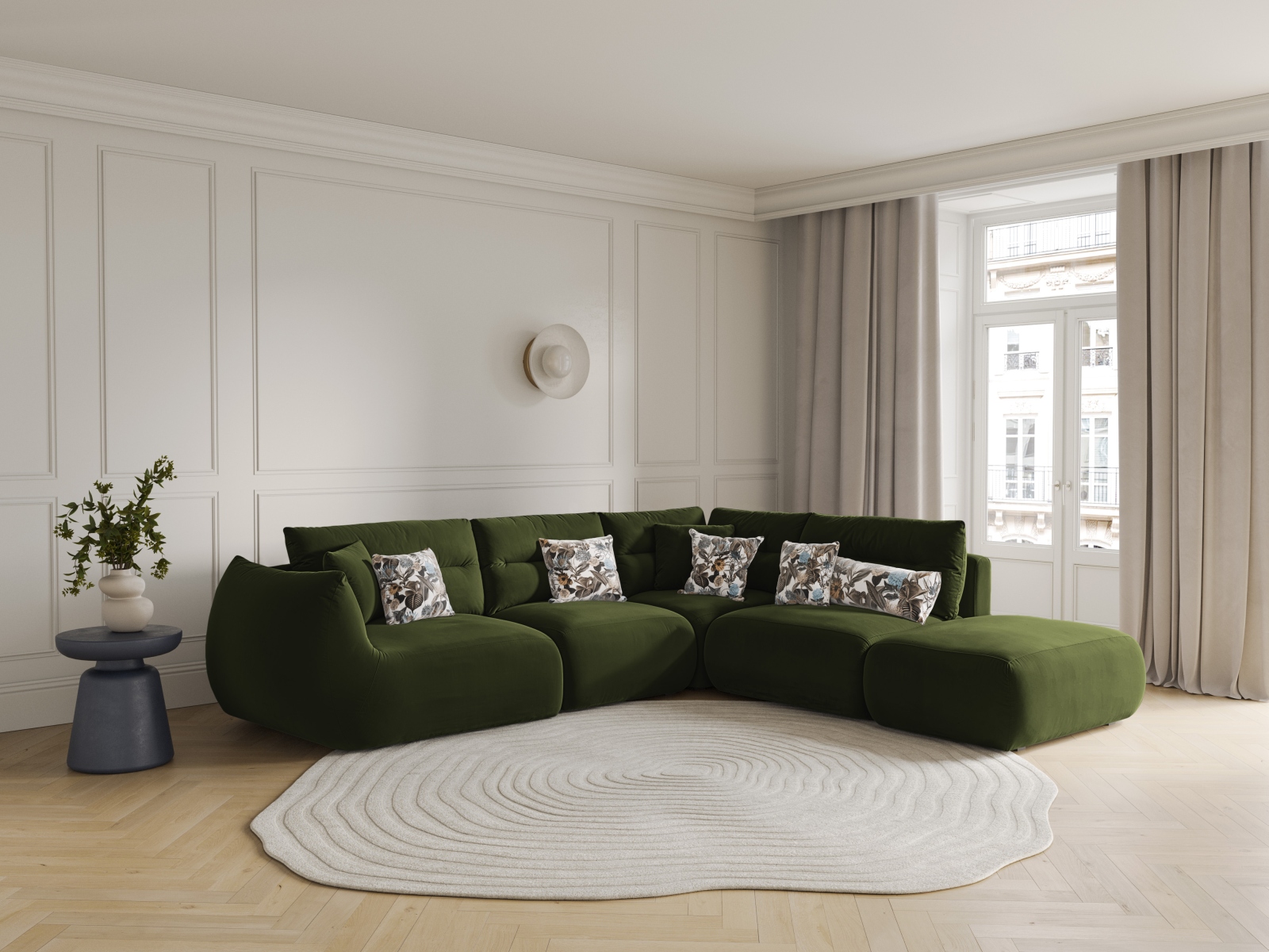 Ecksofa Felmeli 102 (Magic Velvet 2295)