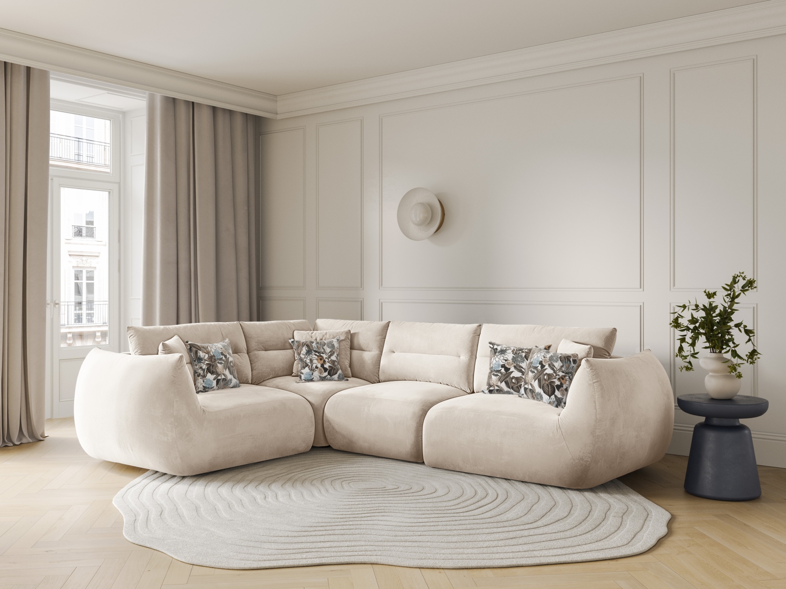 Ecksofa Felmeli 103 (Magic Velvet 2256)