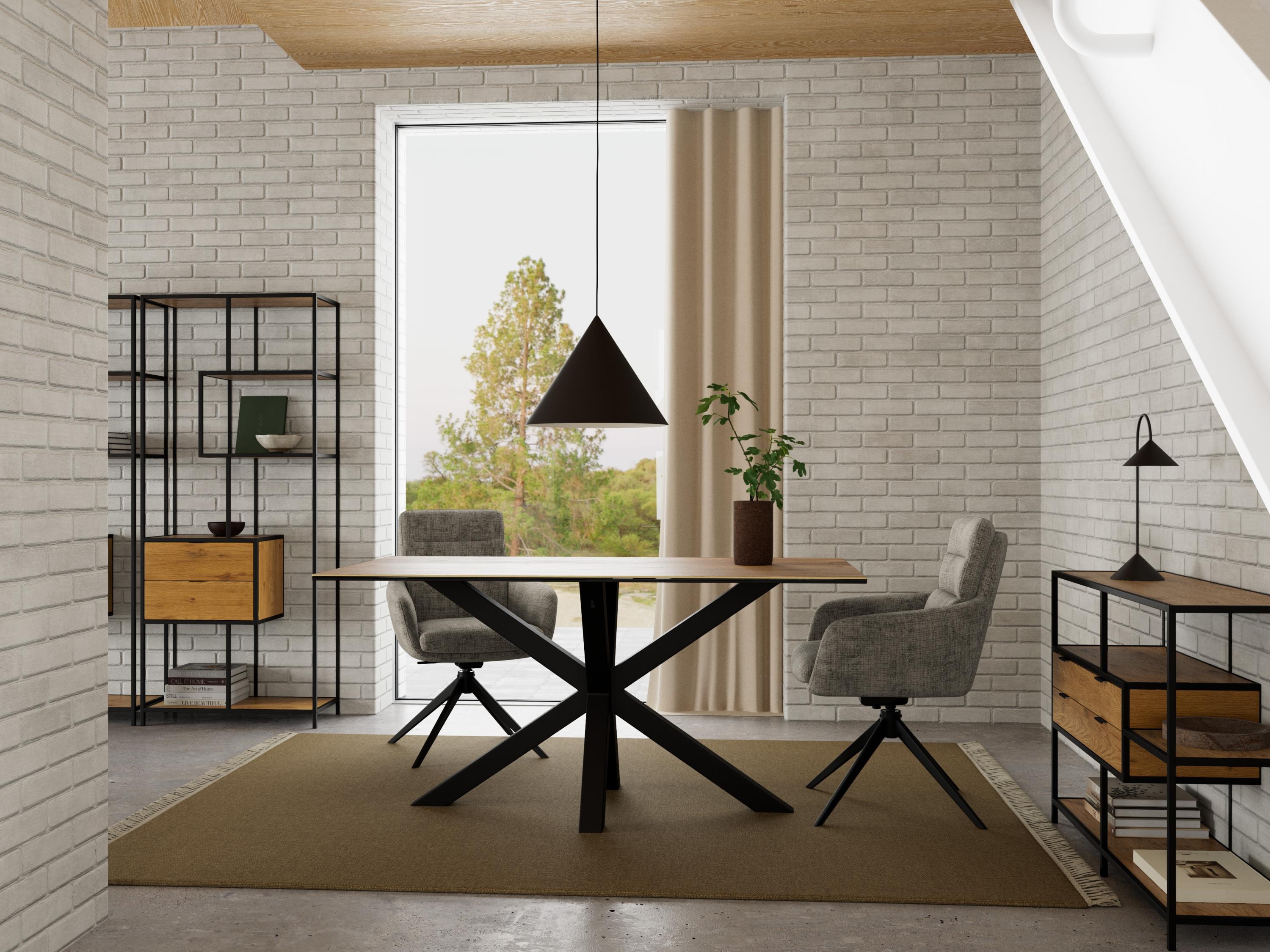 Stuhl Norsica 1034 (Schwarz + Grau)