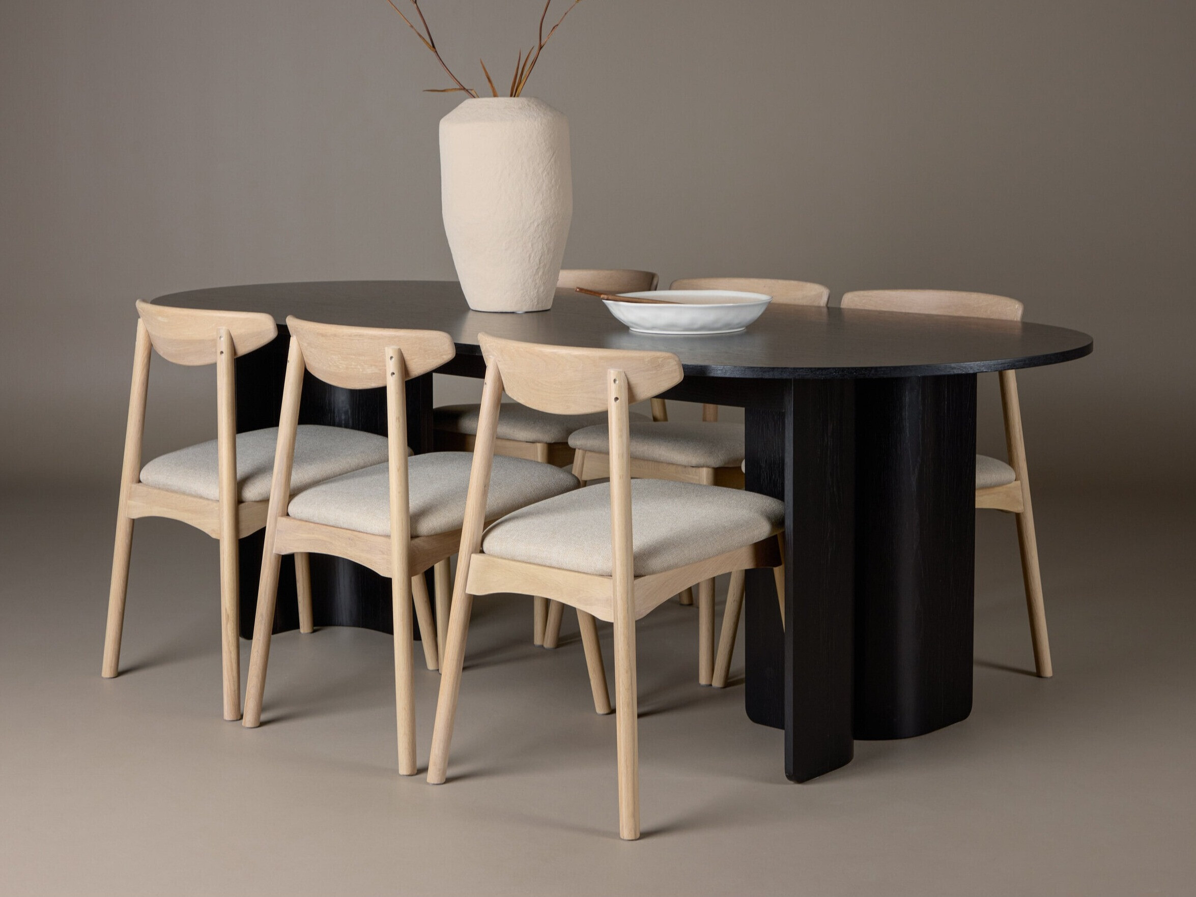 Essgruppe Dallas 5280 (Helles Holz + Beige)