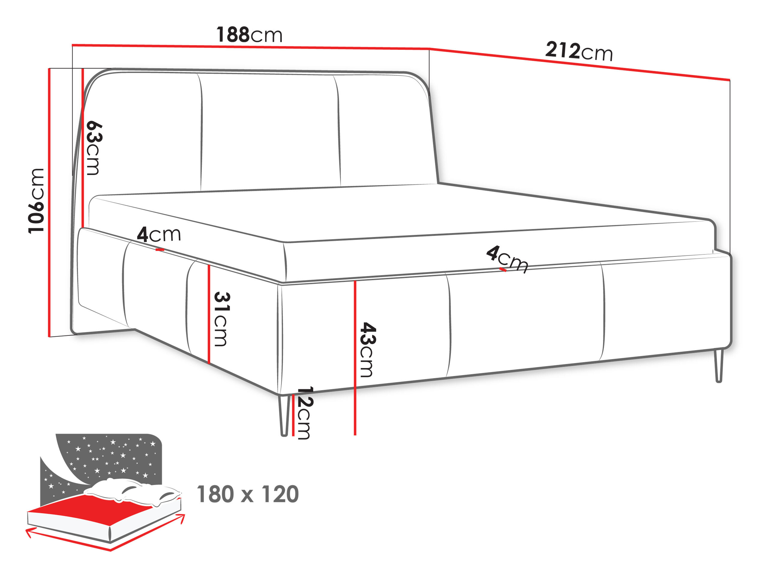 Bett ComfiDream Fragor (Margo 227.01)