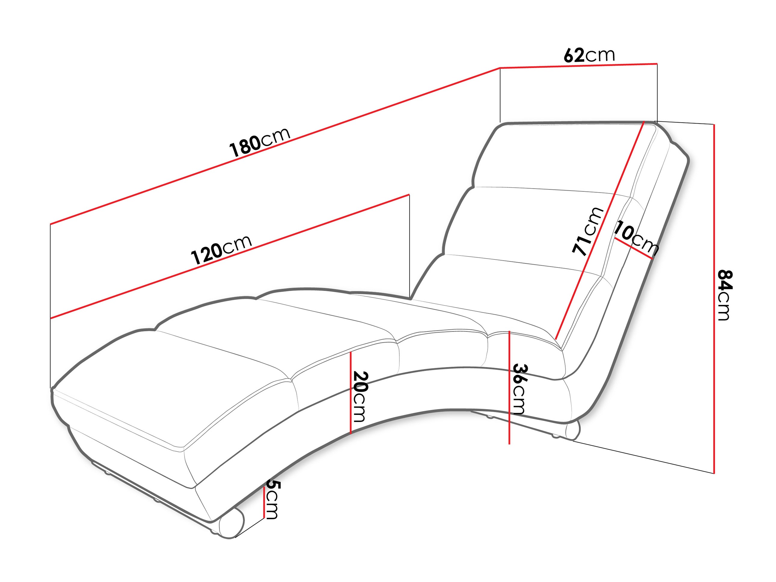Chaiselongue Comfivo Pirum (Flow 09)