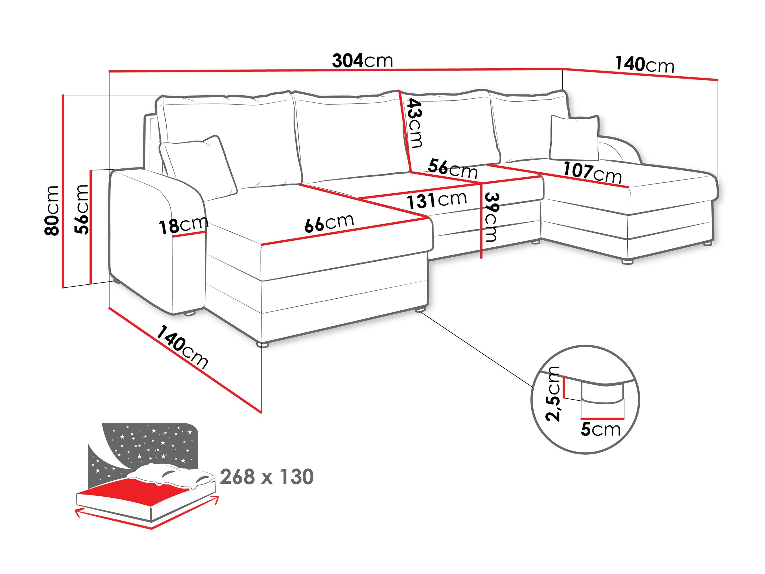 Ecksofa Comfivo Melissa II (Poso 100)