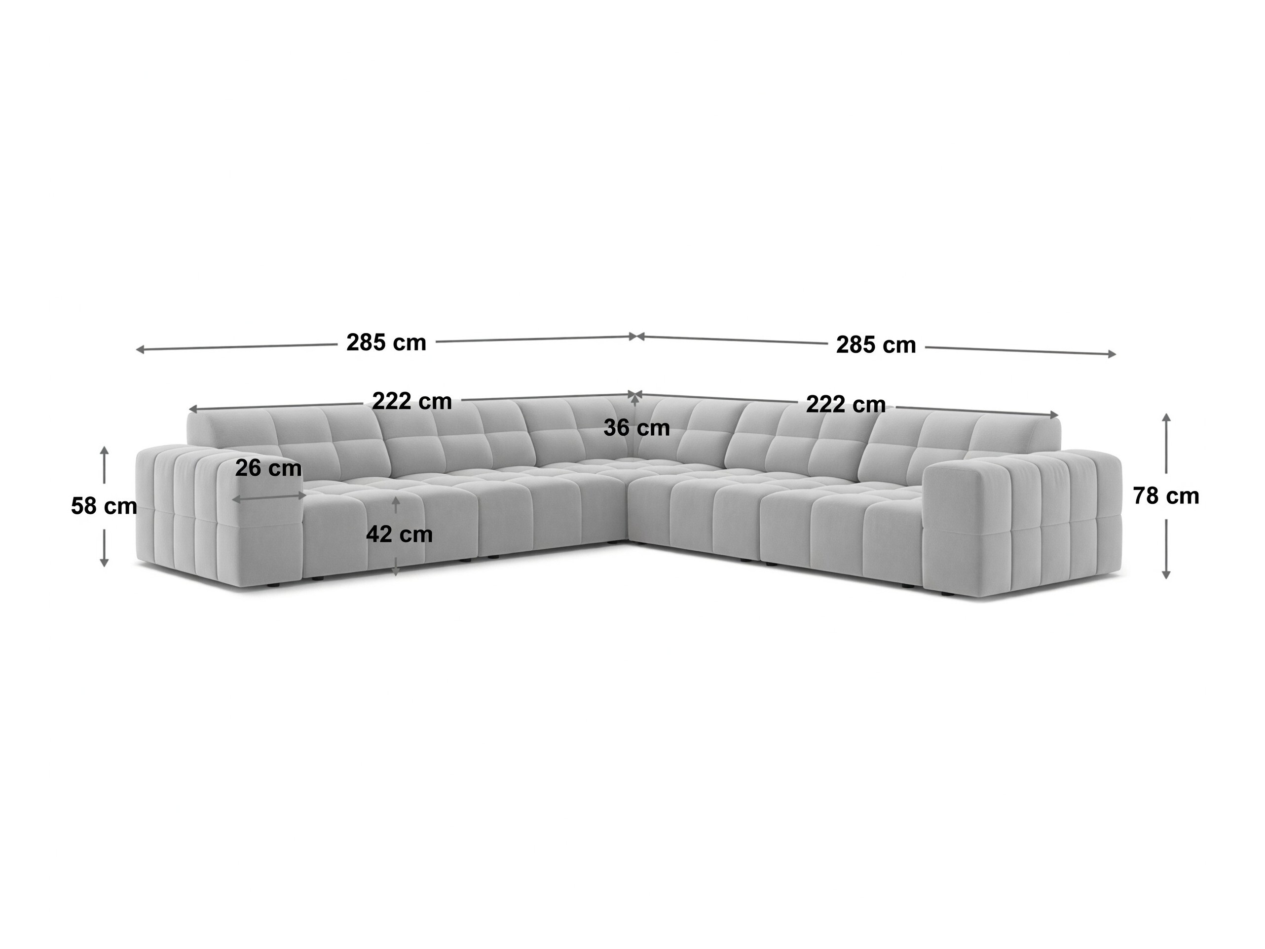 Ecksofa Somelo 104 (Bluvel 03)