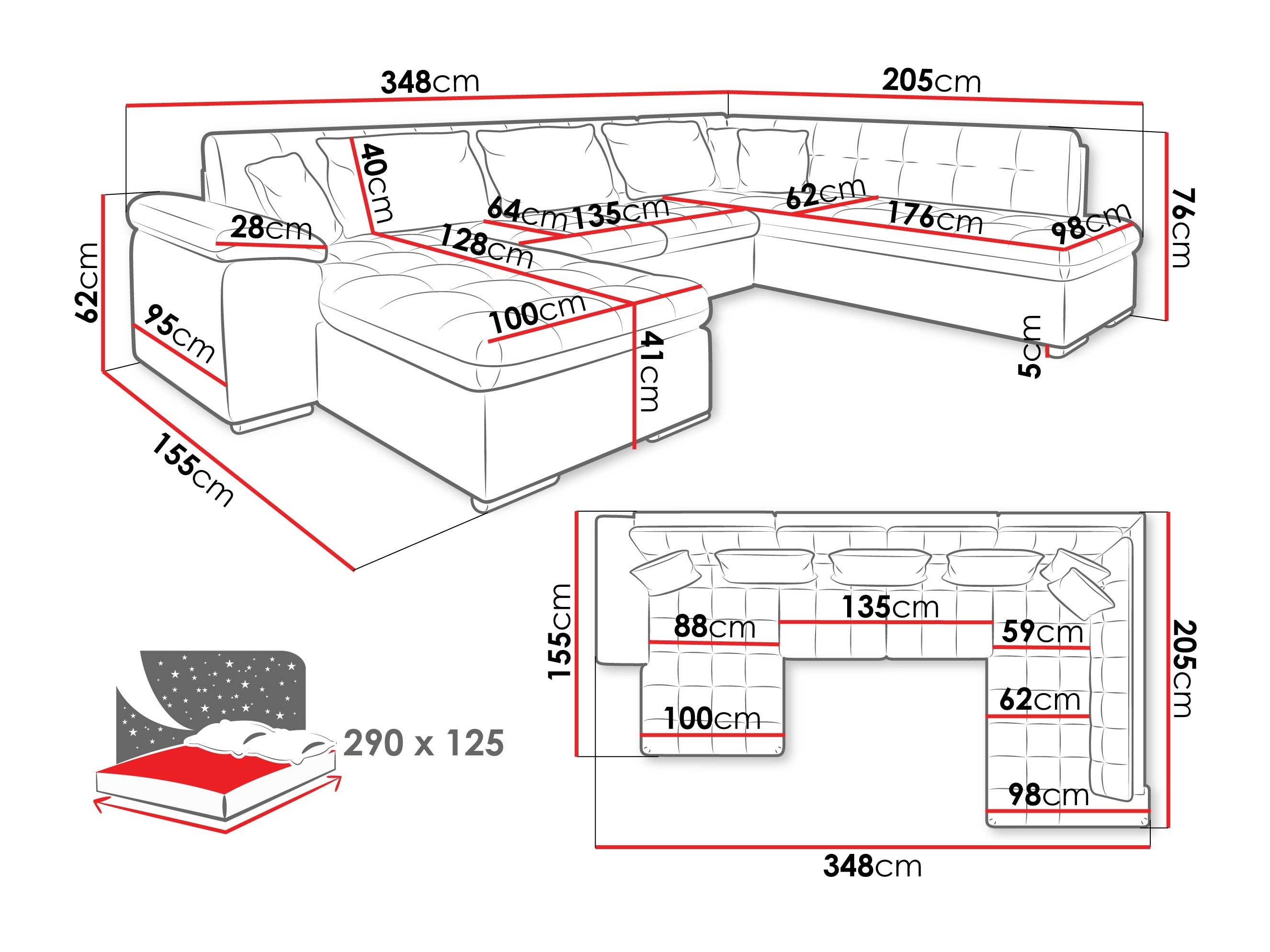 Ecksofa Comfivo Gemma (Links)