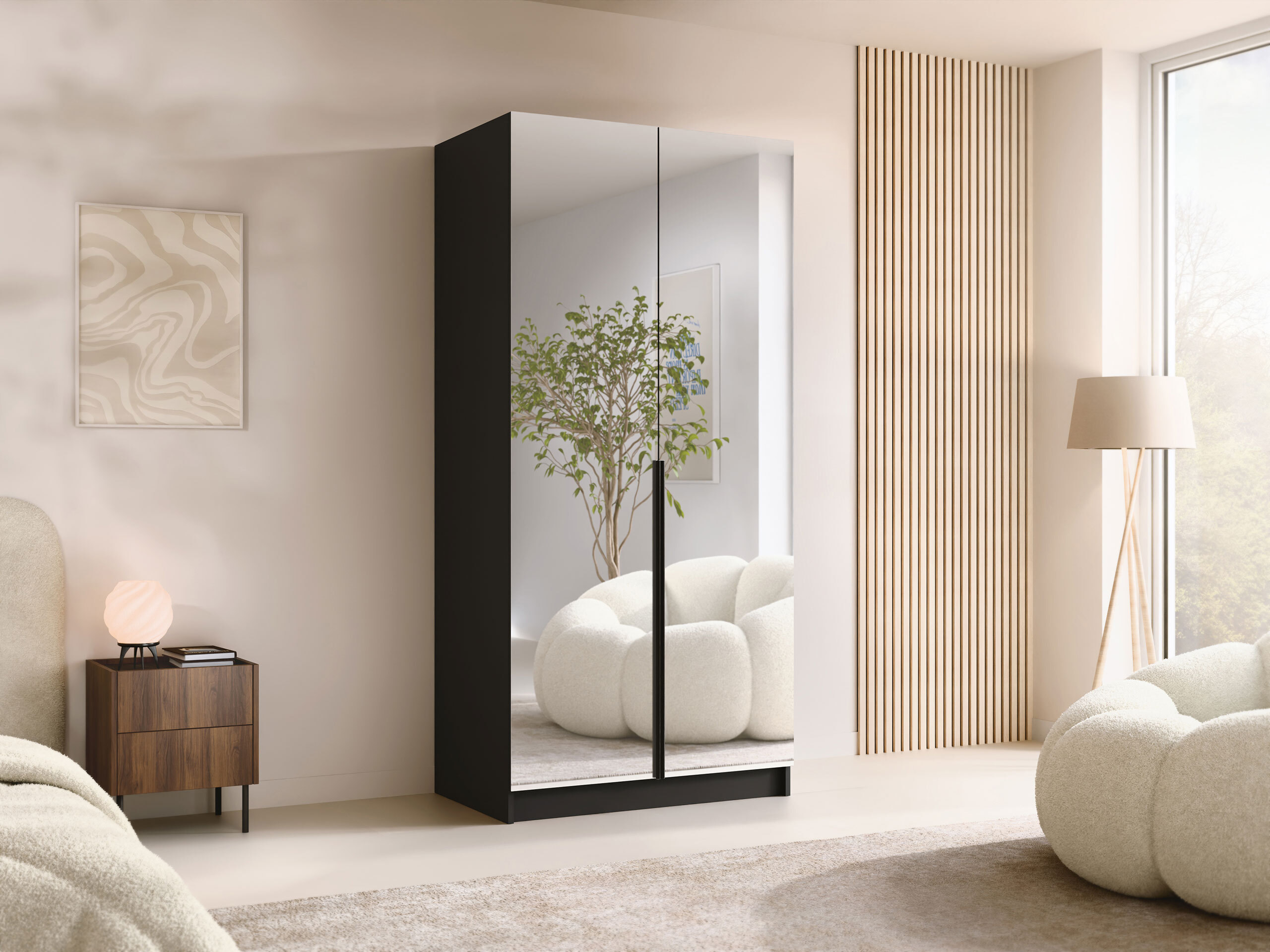 Kleiderschrank Closico Staton III (Schwarz)