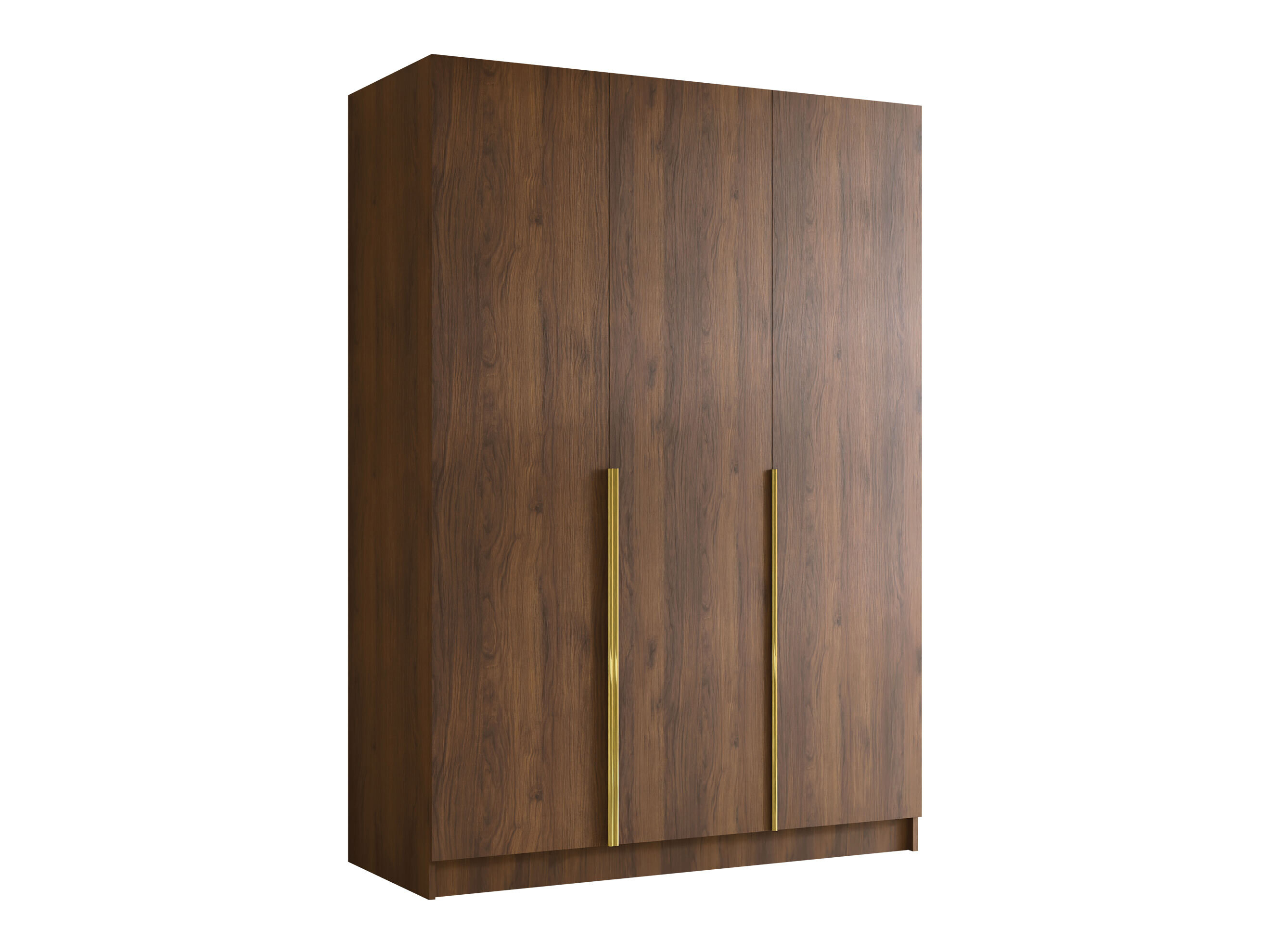 Kleiderschrank Closico Decoron I (Walnussholzoptik + Gold)