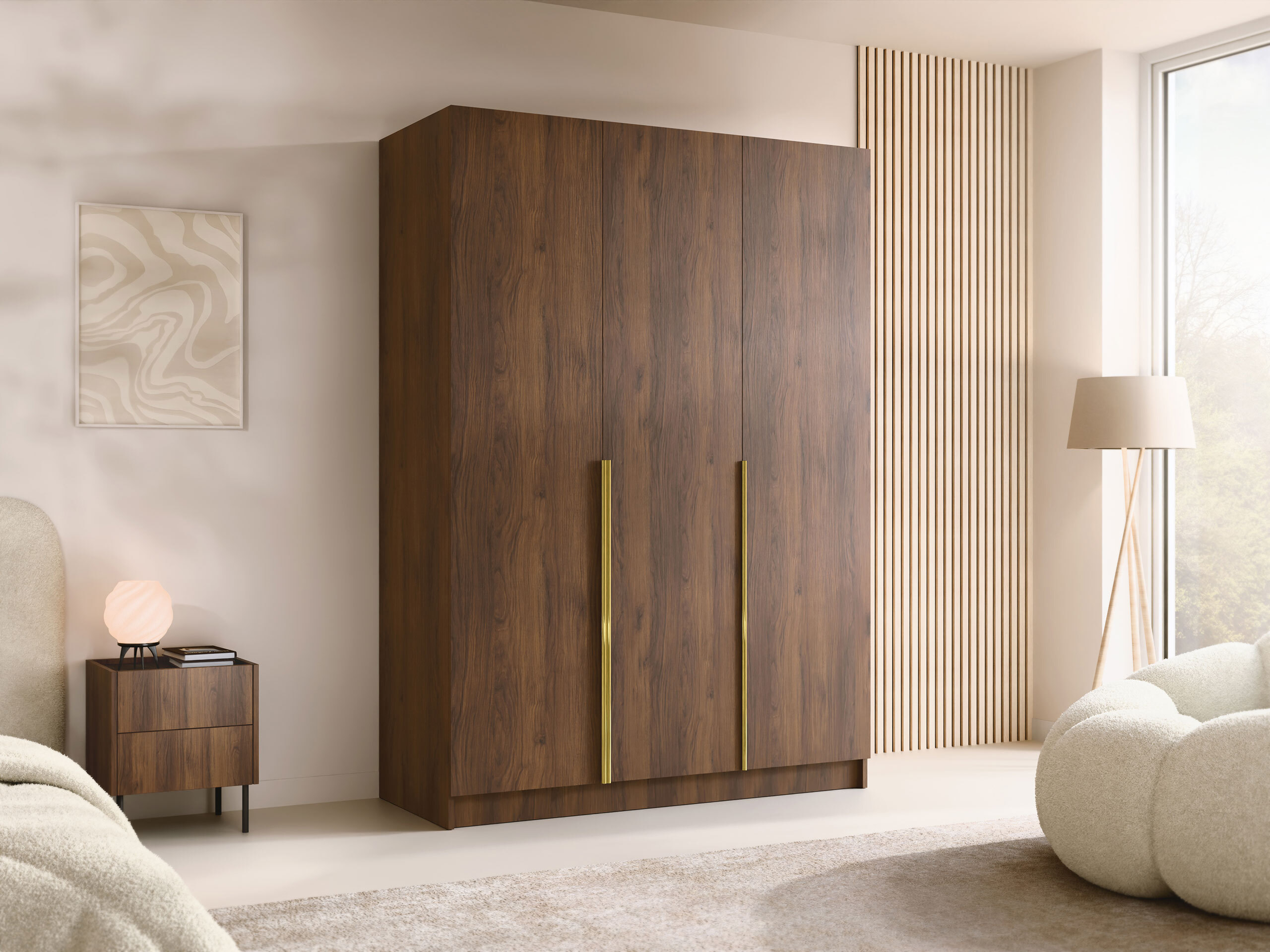Kleiderschrank Closico Decoron I (Walnussholzoptik)