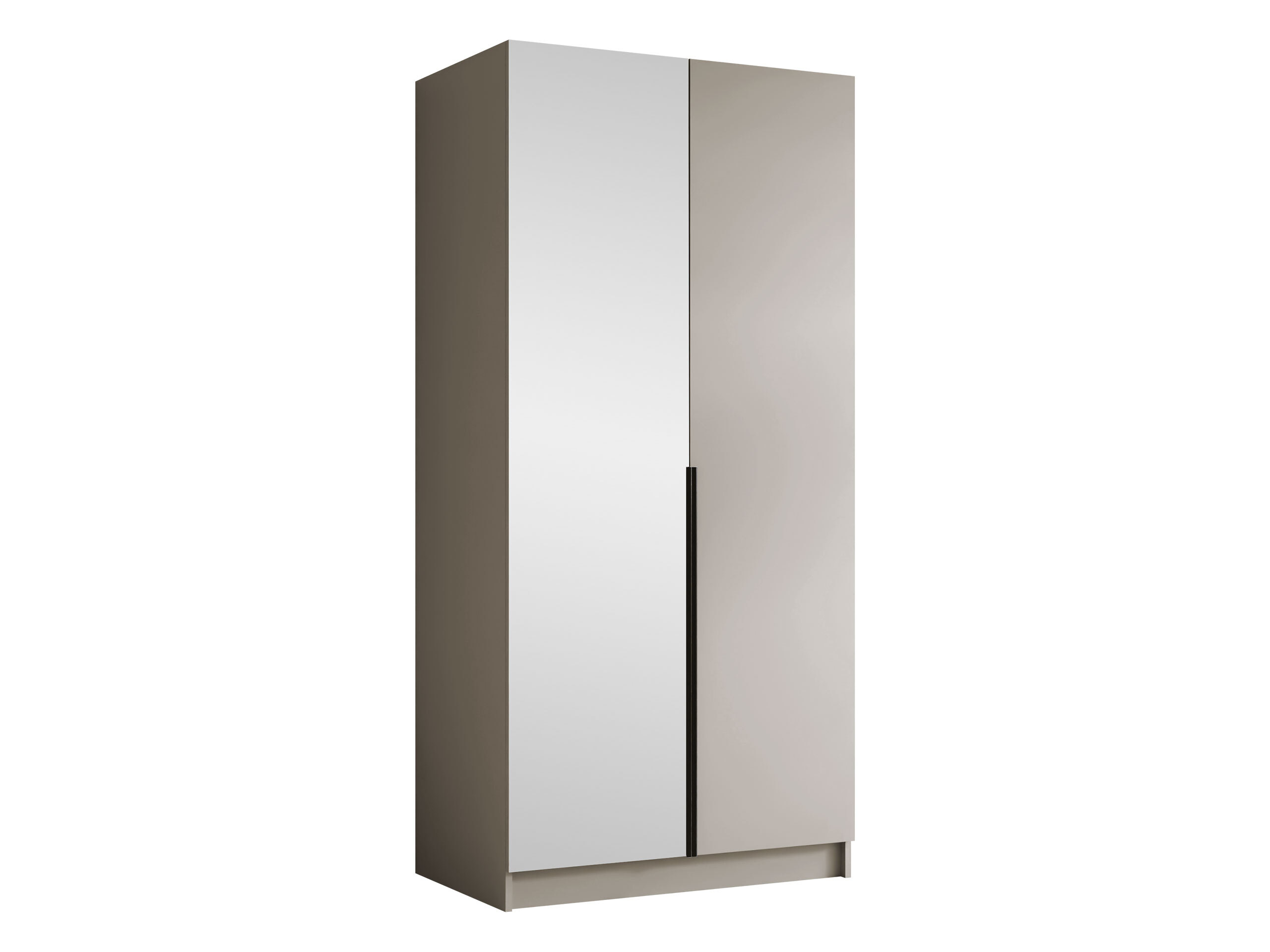 Kleiderschrank Closico Staton II (Kaschmir + Schwarz)