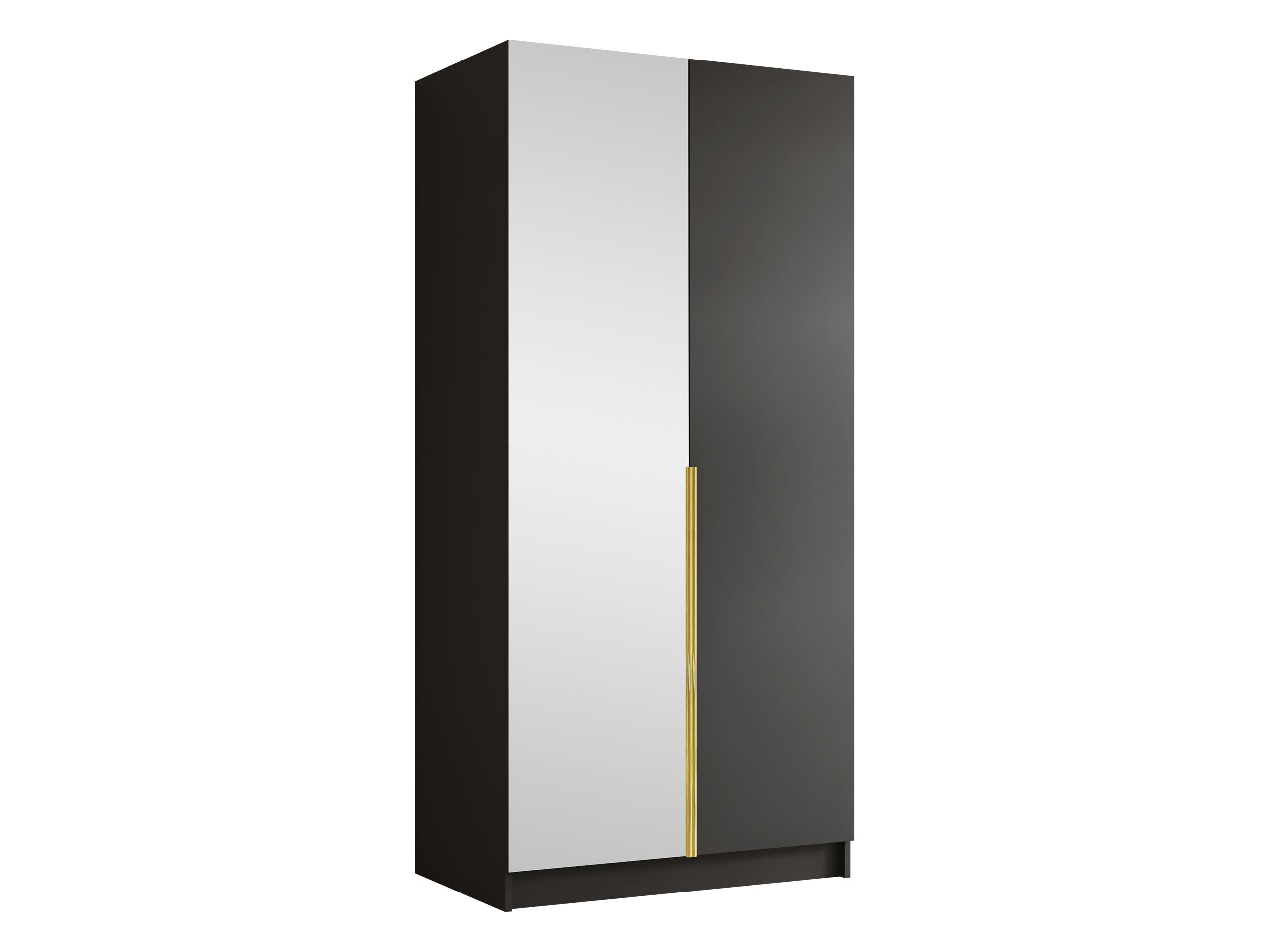 Kleiderschrank Closico Staton II (Schwarz + Gold)