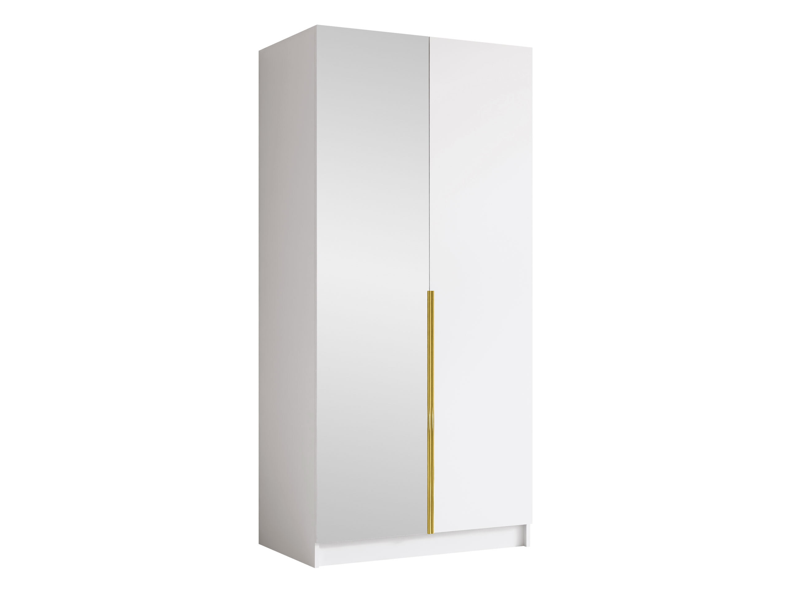 Kleiderschrank Closico Staton II (Weiß + Gold)