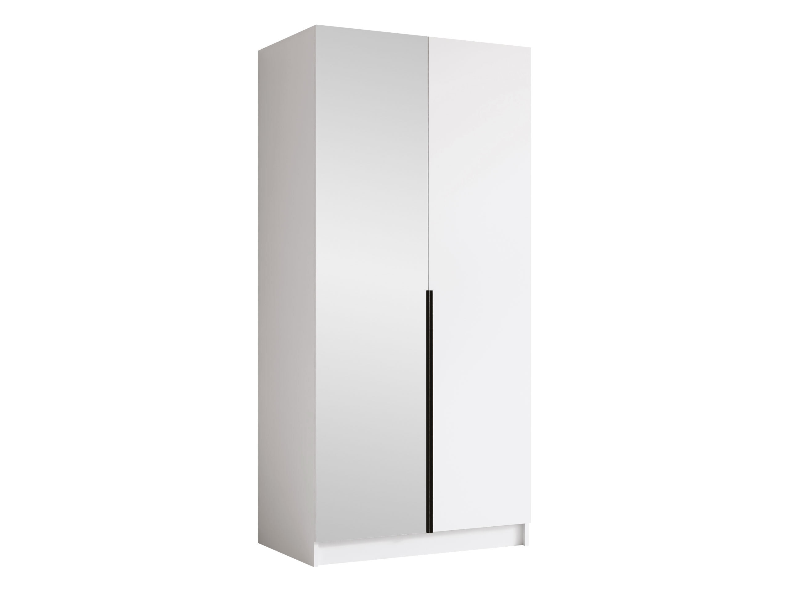 Kleiderschrank Closico Staton II (Weiß + Schwarz)